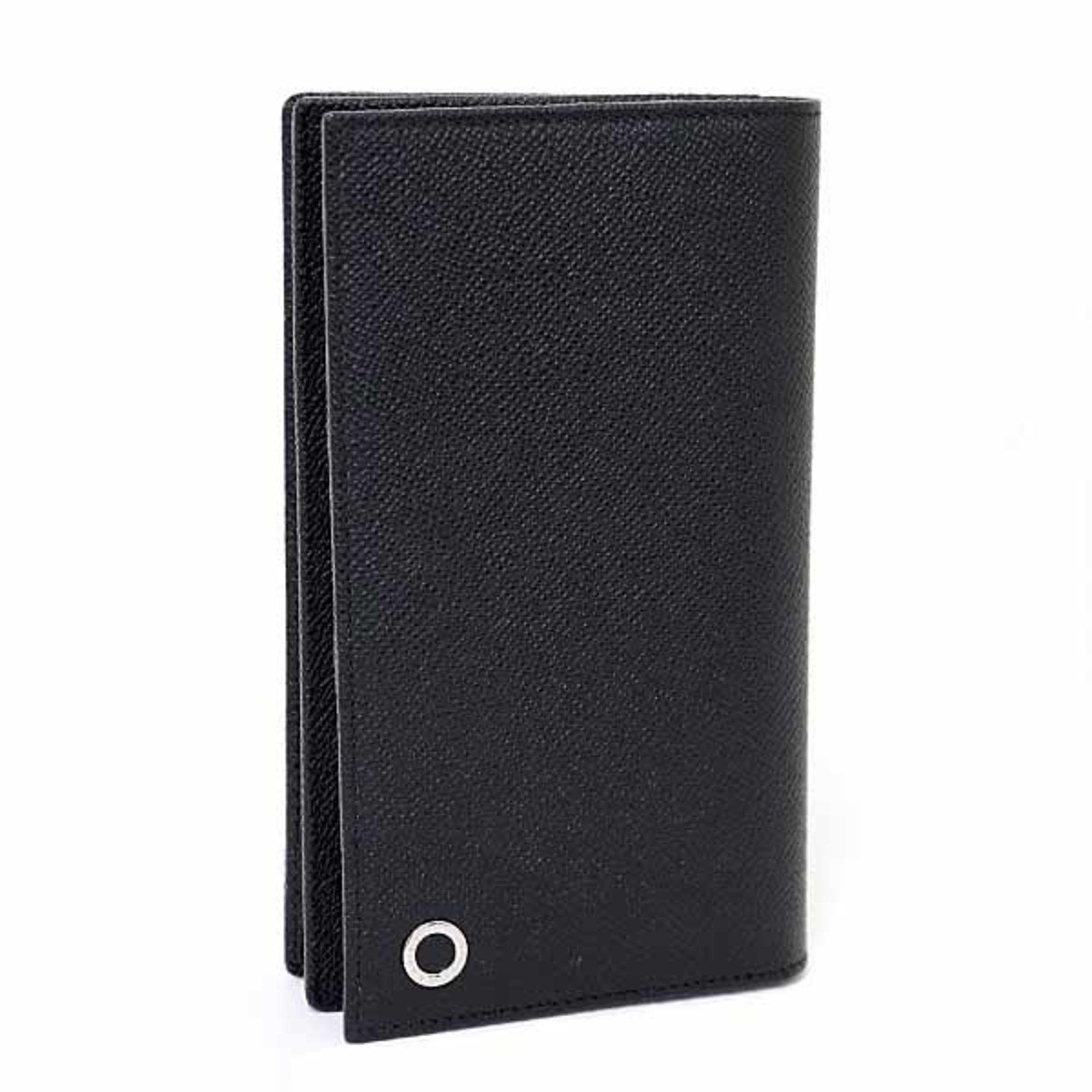 Bvlgari BVLGARI MAN BI-FOLD LONG WALLET CALFSKIN 30398 BLACK BLUE F-04692 Size ONE SIZE - 1 Thumbnail