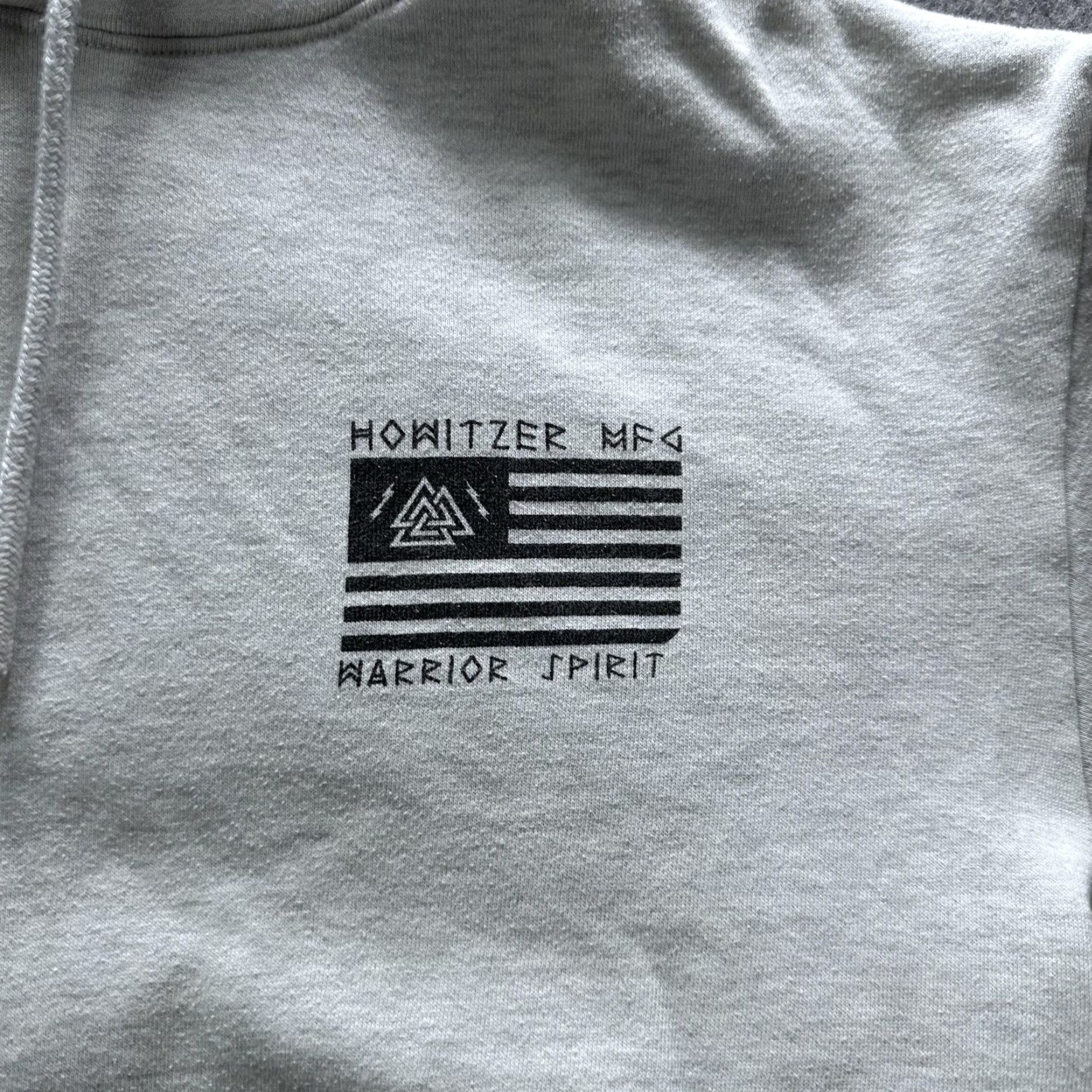 Vintage Howitzer Hoodie Mens Large Gray Warrior Spirit Skull Graphic Pullover Sweatshirt Size US L / EU 52-54 / 3 - 3 Thumbnail