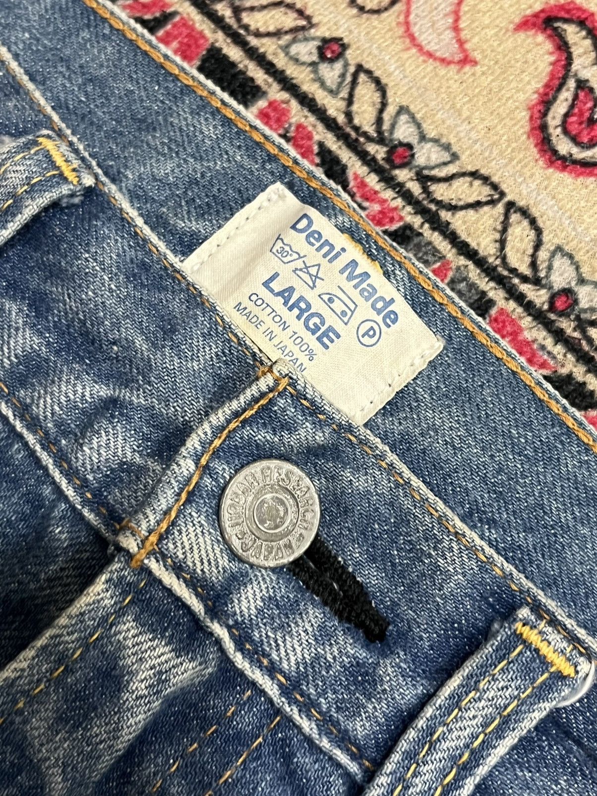 URBAN RESEARCH DOORS Japanese Brand Urban Research Blue Washed Selvedge Rip Jeans Size US 31 - 5 Thumbnail
