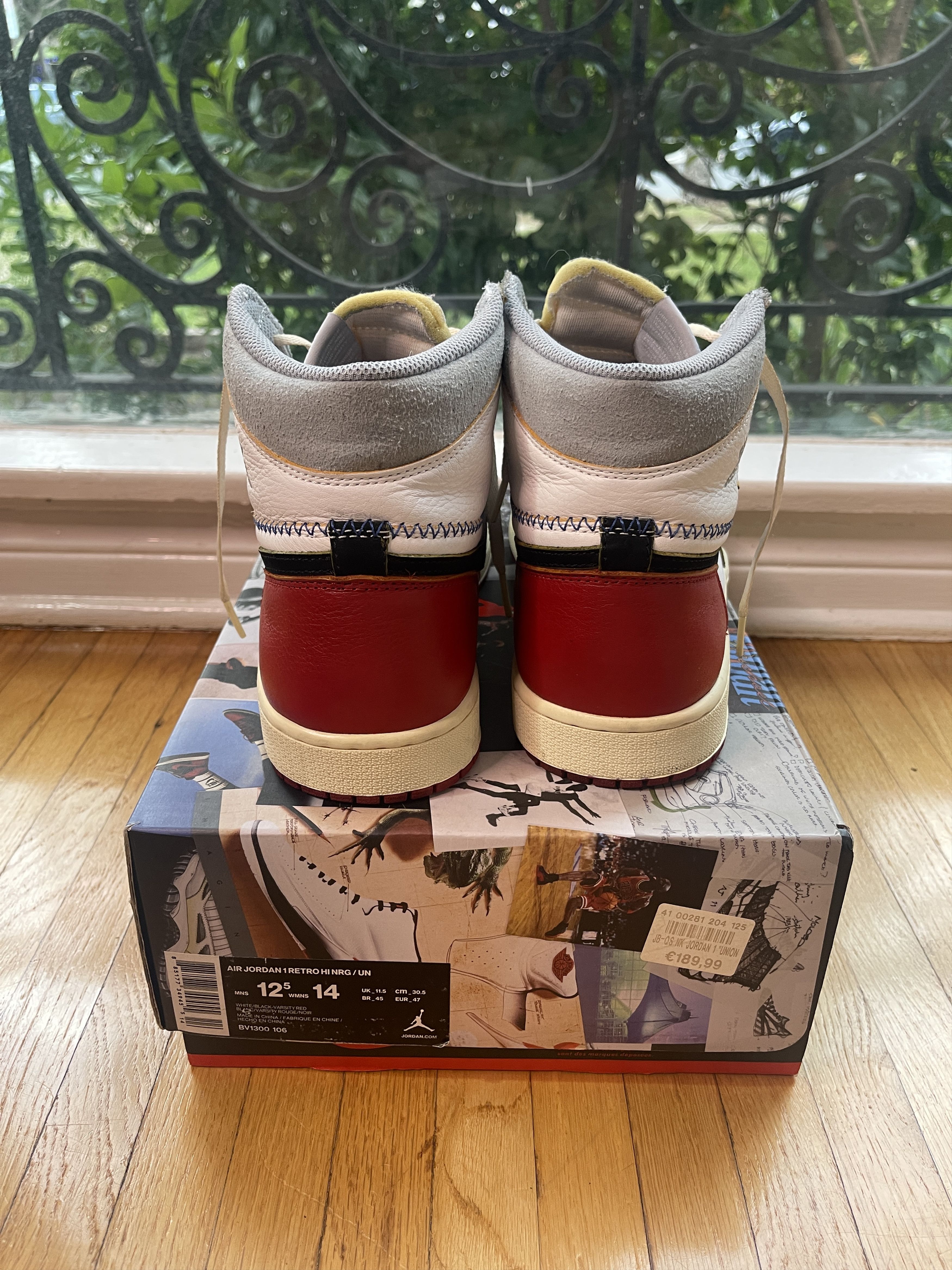 Jordan Brand × Union LA Jordan 1 Retro High Union Black Toe Size 12.5 Size US 12.5 / EU 45-46 - 5 Thumbnail