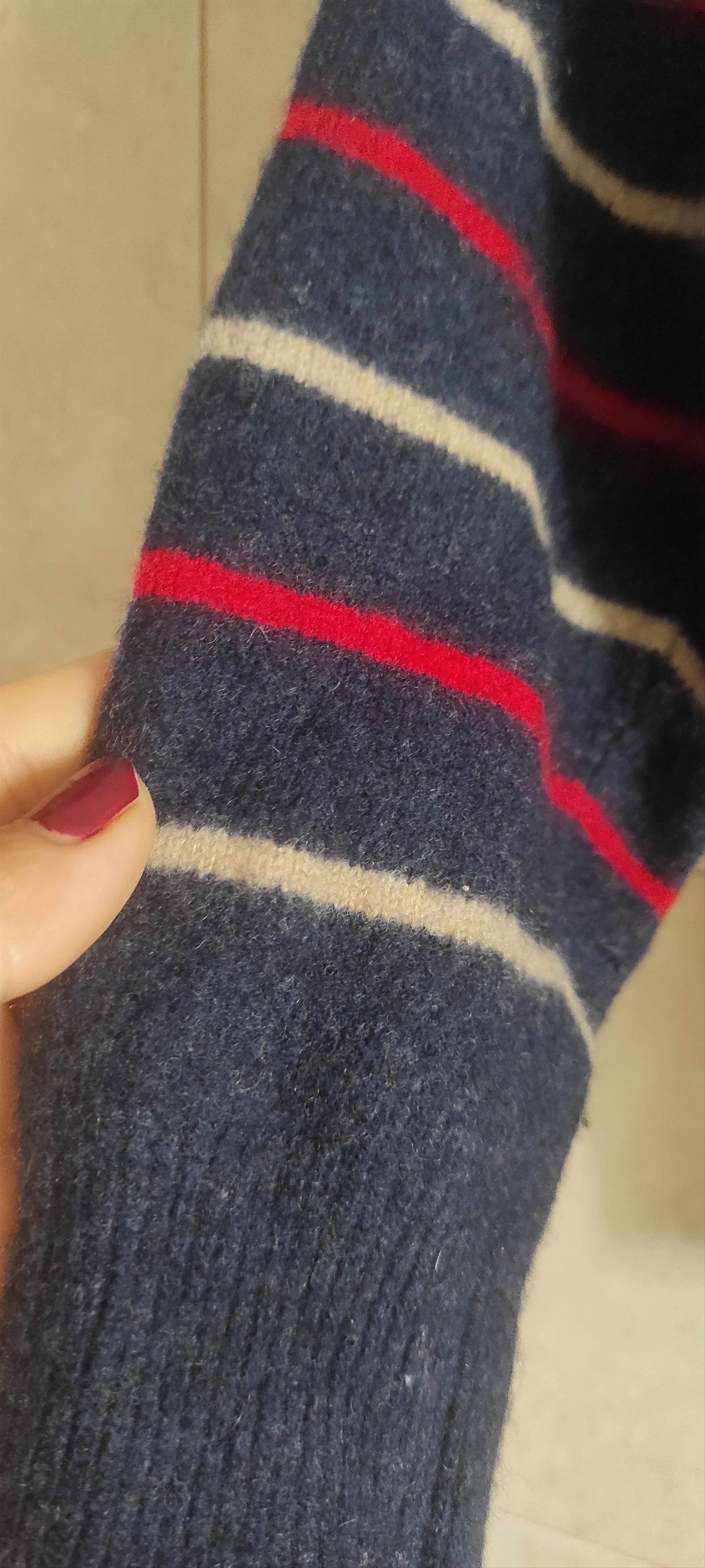 Other Laura Valentini Cashmere Striped Sweater Size M Made Italy Size US M / EU 48-50 / 2 - 8 Thumbnail
