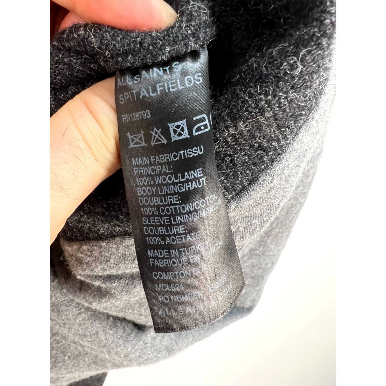 Allsaints AllSaints Compton Coat Men’s Grey 100% Wool Asymmetric Draped Jacket M Gray Wool Coat Mens Size US M / EU 48-50 / 2 - 6 Thumbnail