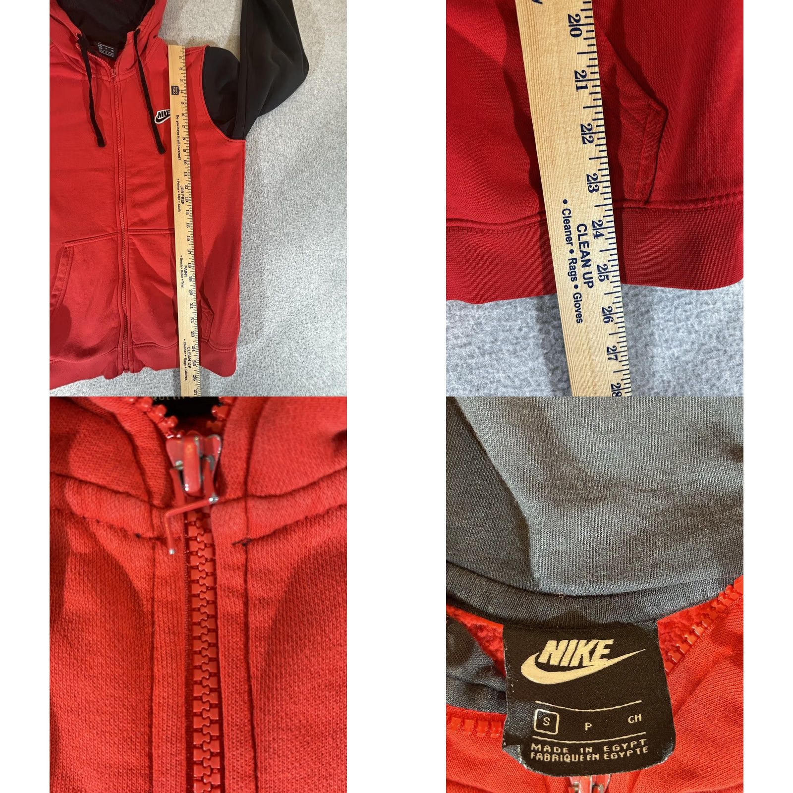 Nike Nike Jacket Hoodie Mens Small Fleece Full Zip Red Colorblock Sportswear Sweatshirt Capable for Gym & Training Mens Size US S / EU 44-46 / 1 - 8 Thumbnail