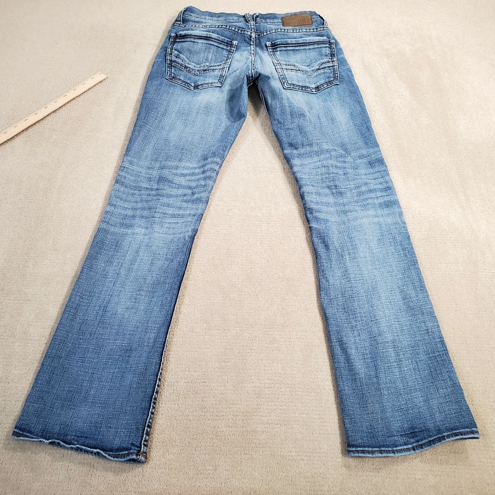 Vintage BKE Jeans Mens 29 Blue Straight Leg Buckle Denim Medium Wash Regular Inseam 31 Size US 29 - 7 Thumbnail