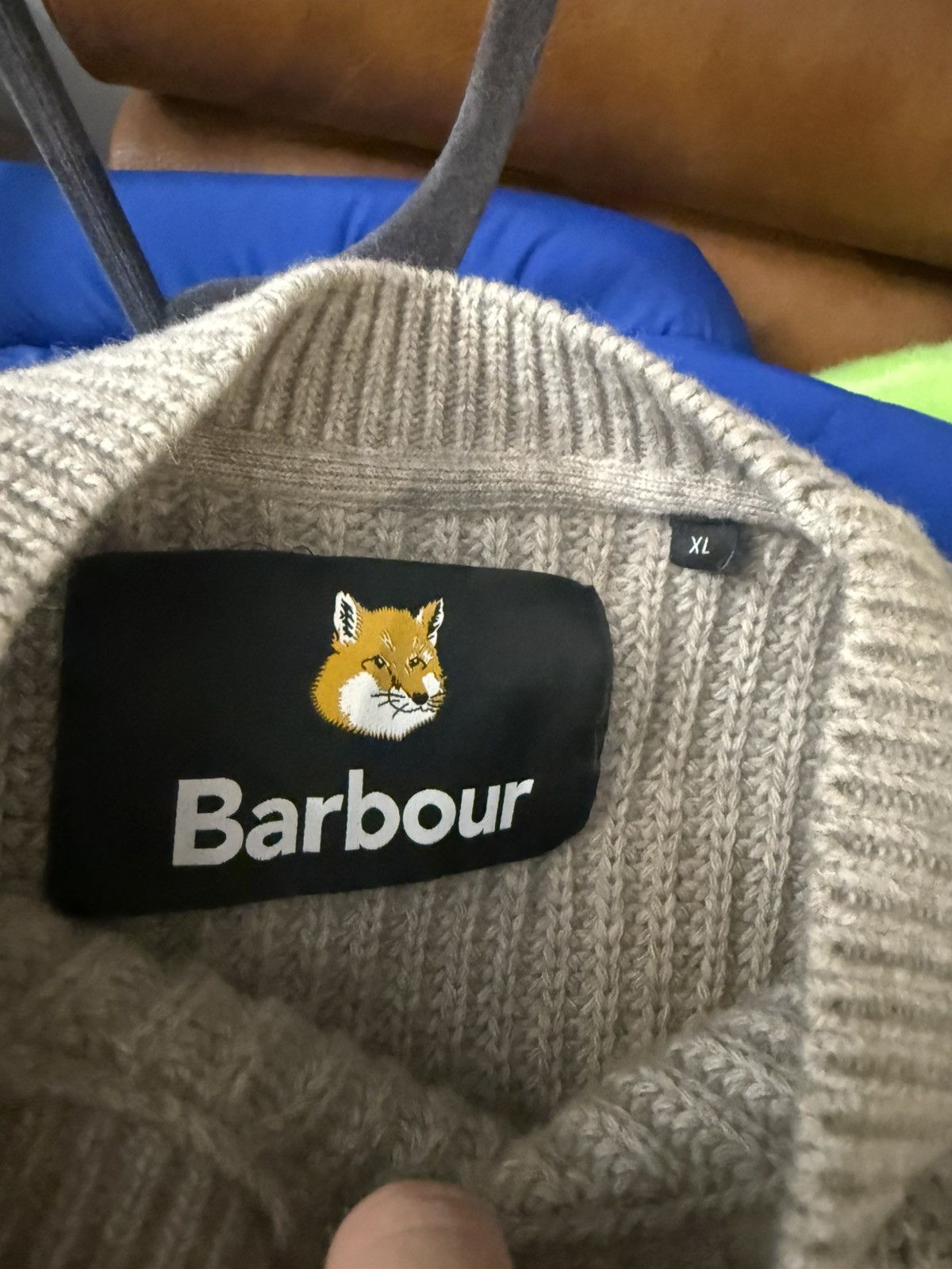 Maison Kitsune Barbour Multicolor Maison Kitsuné Edition Landscape Sweater Size US XL / EU 56 / 4 - 3 Thumbnail