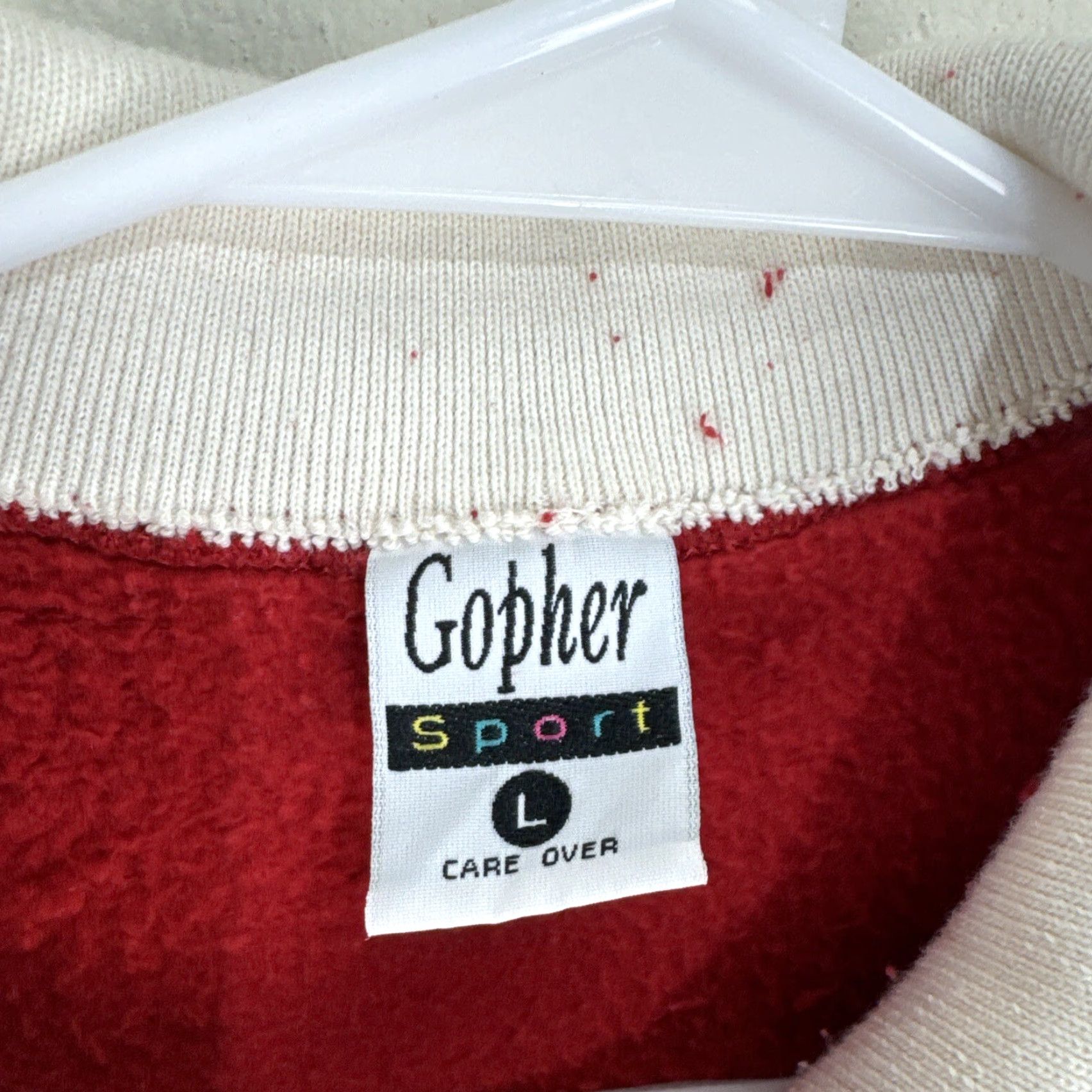 Vintage VINTAGE Gopher Sport Sweatshirt Womens L Red Crewneck Bear Bunny USA Size L / US 10 / IT 46 - 2 Thumbnail