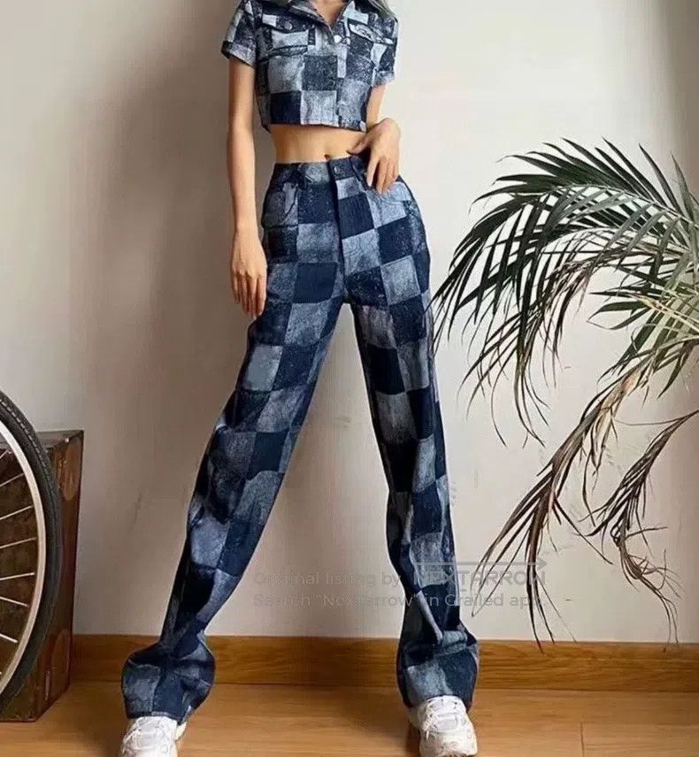 Louis Vuitton Louis Vuitton Blue checkered jeans Size US 34 / EU 50 - 7 Thumbnail