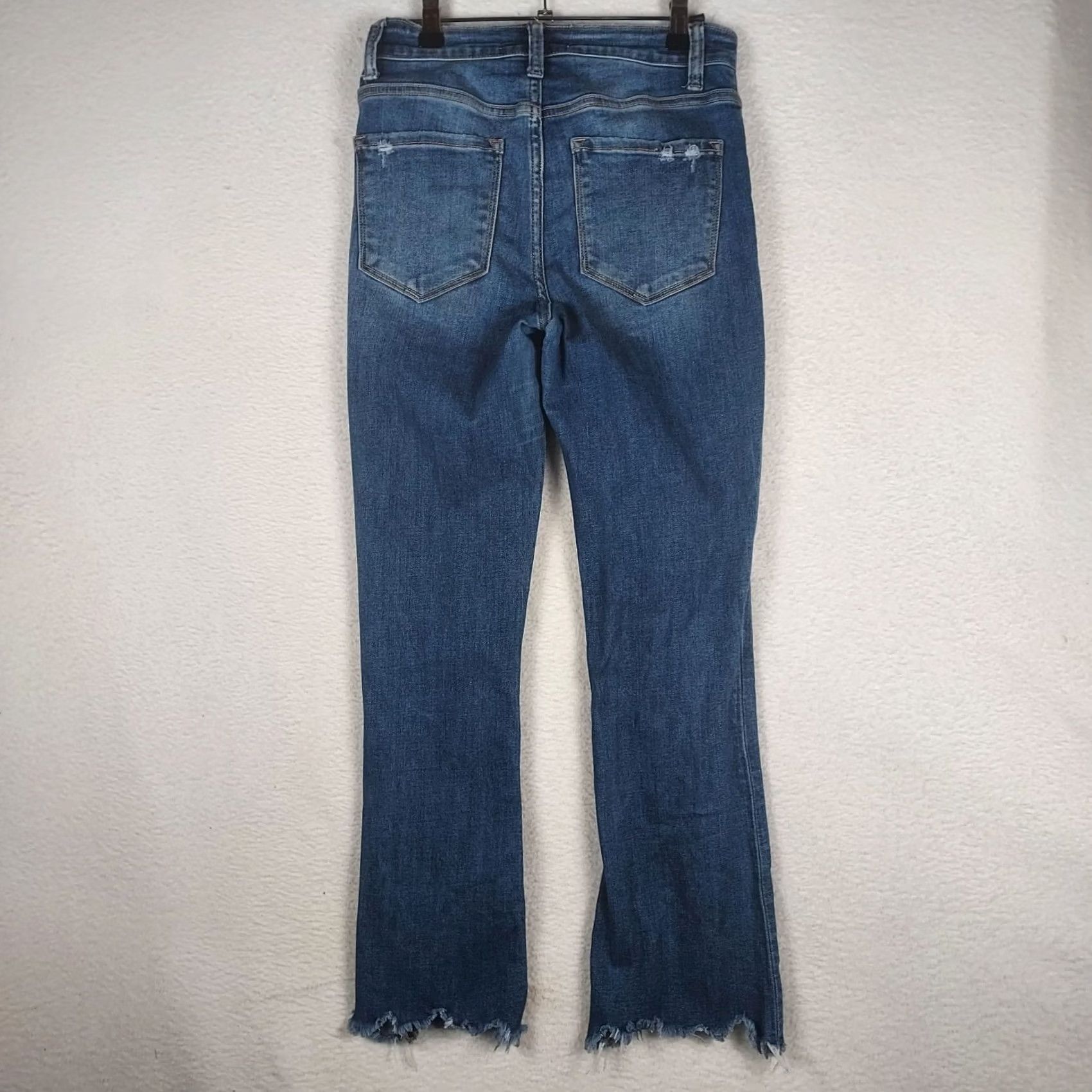 Denime Vervet Jeans Blue Womens Size 25 Straight Leg Distressed Denim 5-Pocket Button Closure Fashion Clothing Size 42" / US 20 - 2 Thumbnail