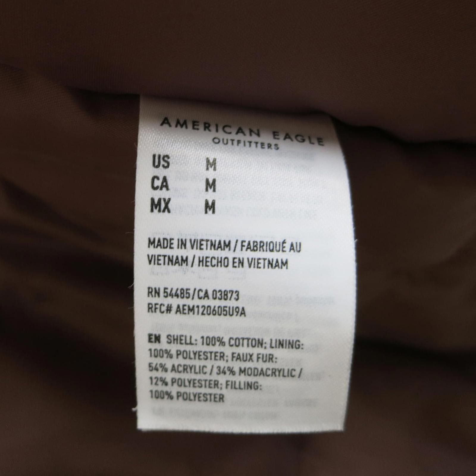 Unknown London Women's M American Eagle Corduroy Parka with Faux Fur Hood Size M / US 6-8 / IT 42-44 - 6 Thumbnail