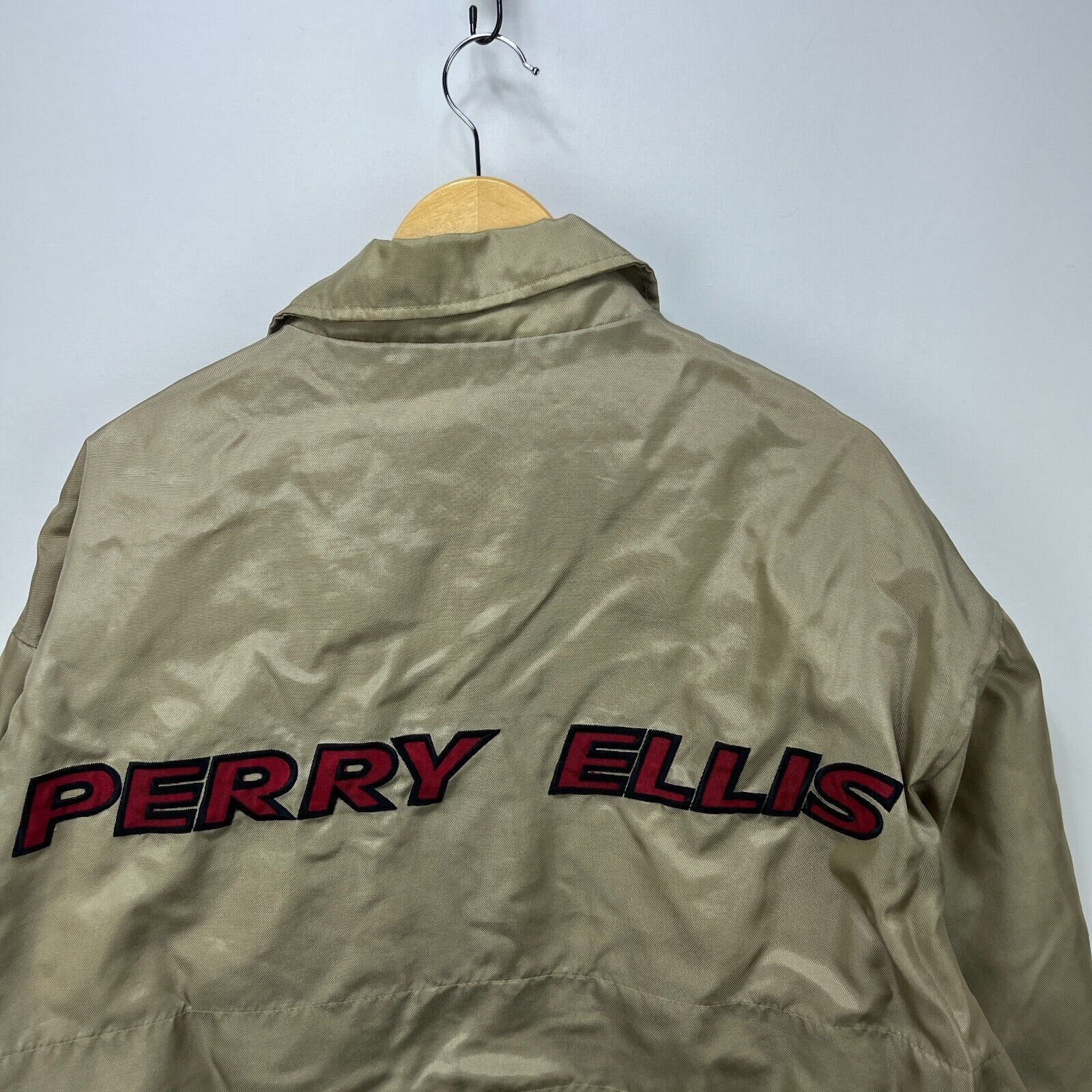Perry Ellis × Vintage Vintage 90s Perry Ellis America Windbreaker Large Embroidere Size US L / EU 52-54 / 3 - 2 Thumbnail