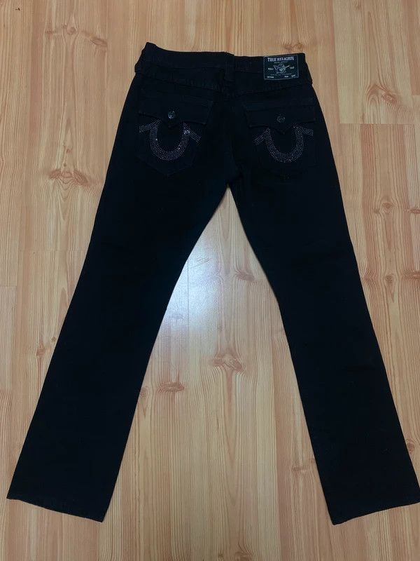 True Religion True Religion Black Rhinestone Jeans Size US 30 / EU 46 - 1 Thumbnail