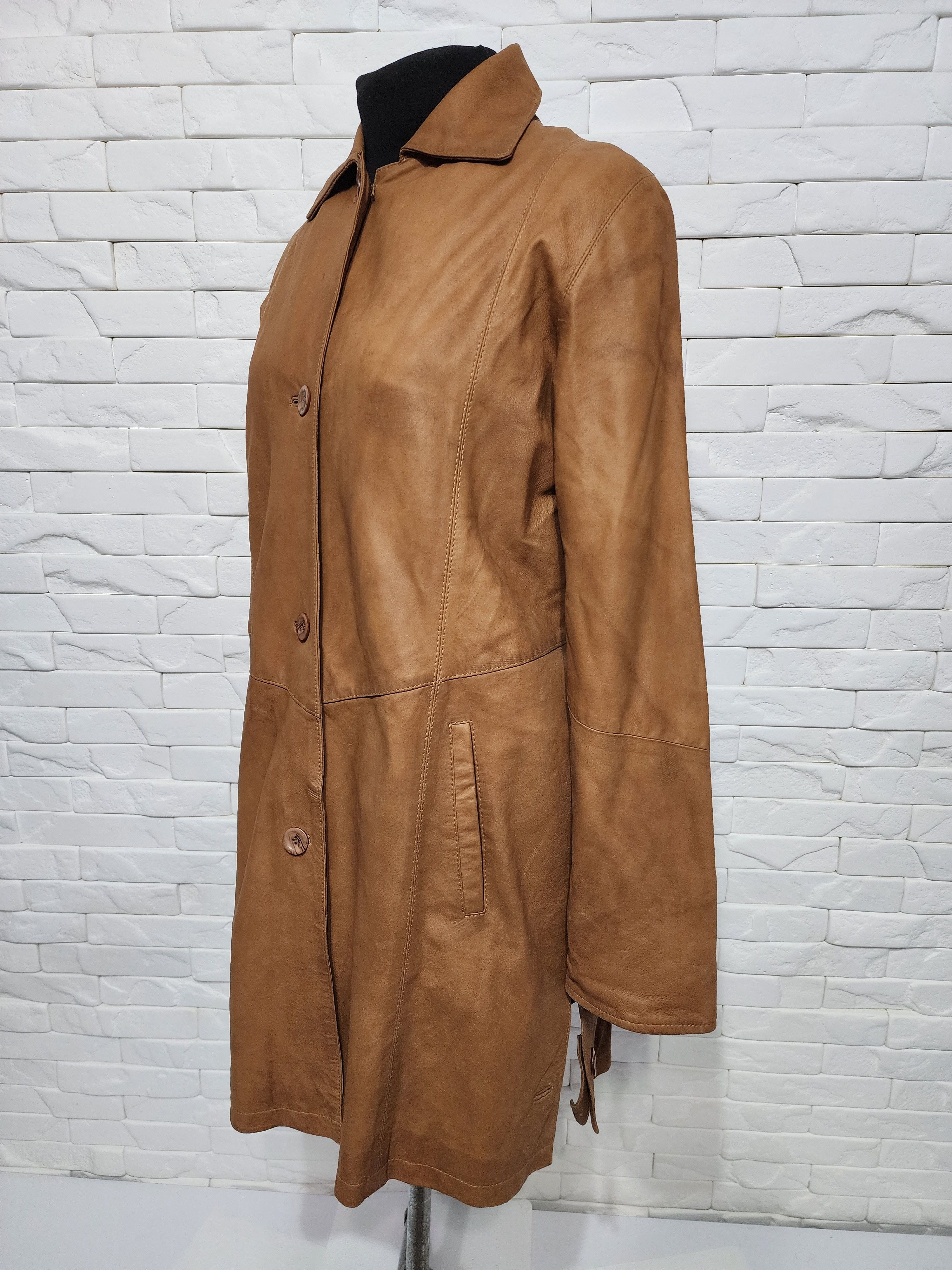 Genuine Leather Women's brown leather jacket. Size XL / US 12-14 / IT 48-50 - 2 Thumbnail