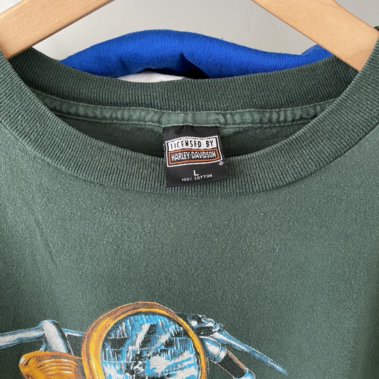 Harley Davidson Vintage Harley Davidson T-Shirt Shield Logo Double Sided 90s Size US L / EU 52-54 / 3 - 3 Thumbnail