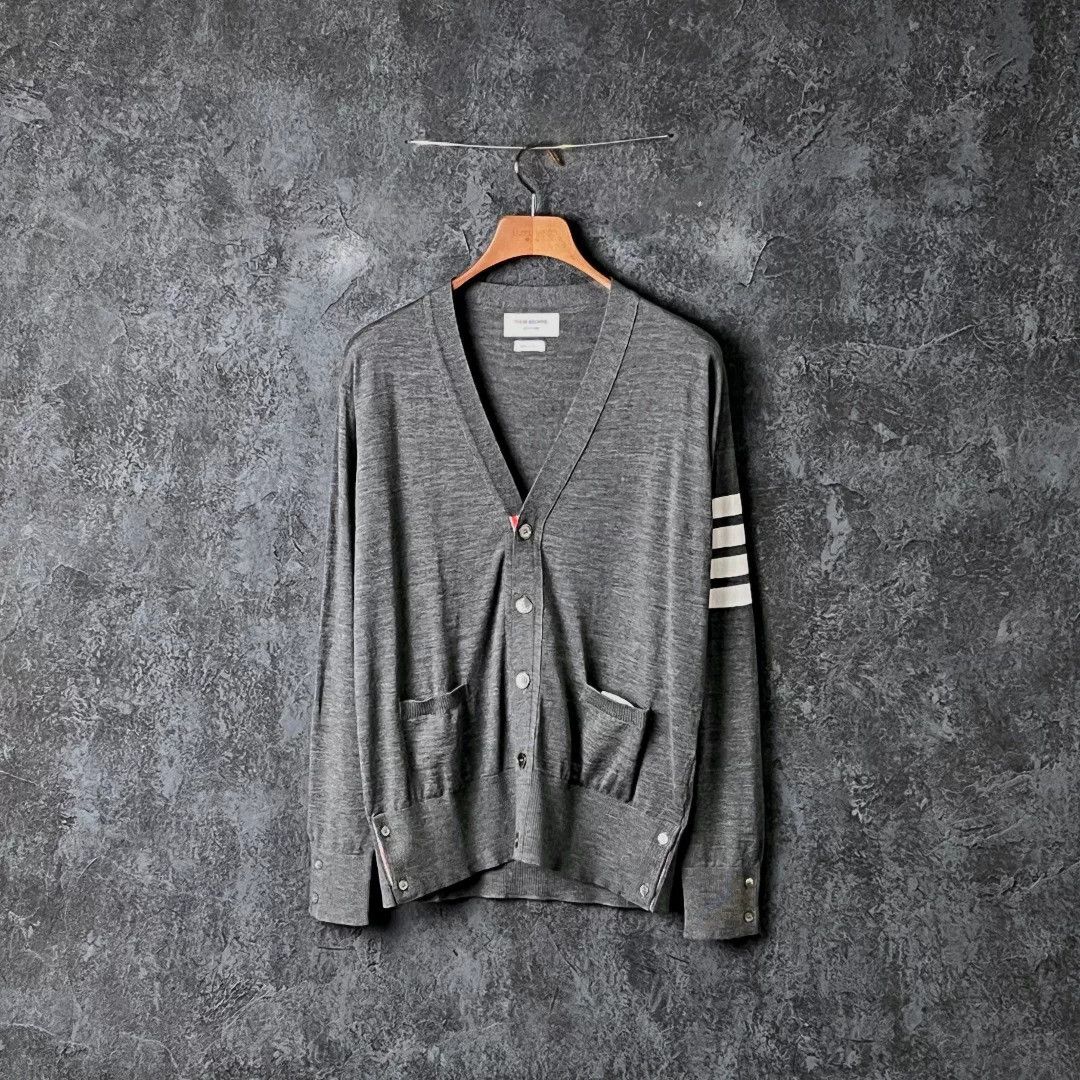 Thom Browne Thom Browne Knit Wool Brown Sweater l Men Size US L / EU 52-54 / 3 - 1 Thumbnail