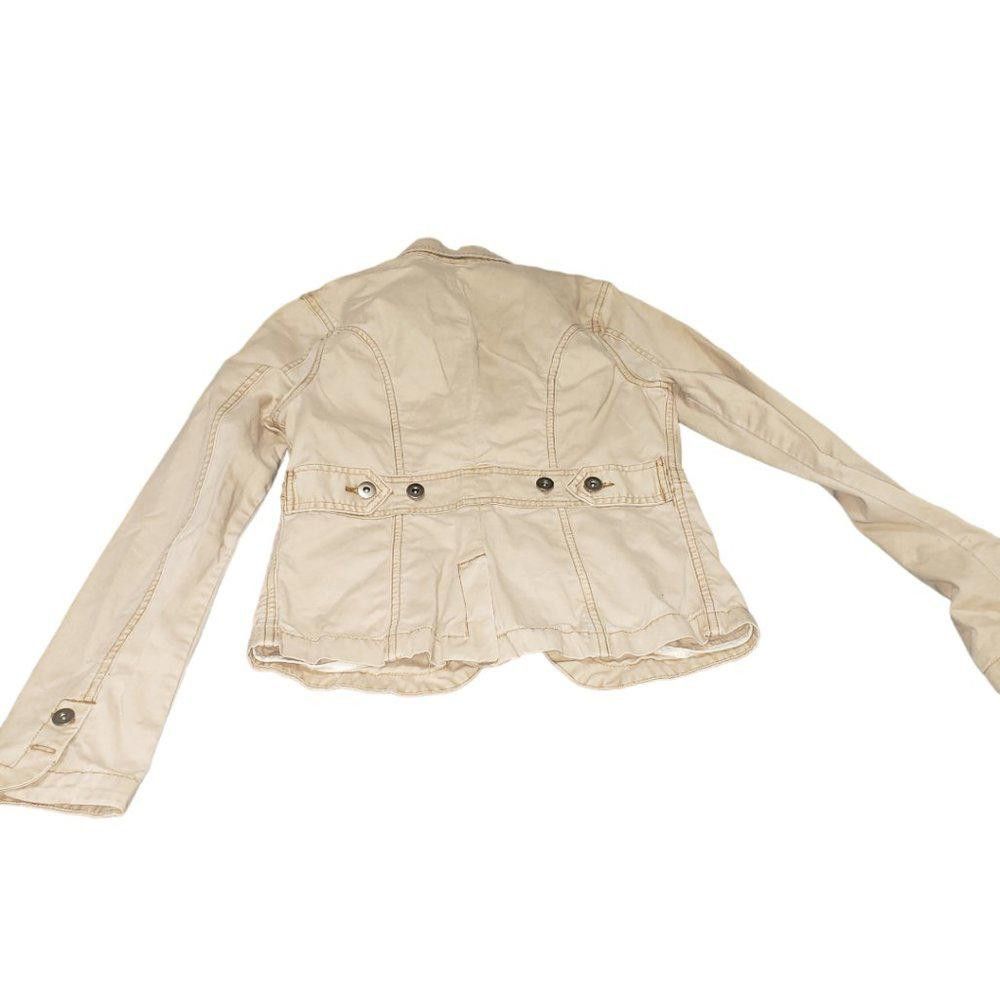 Designer CT182 Ladies Mossimo Long Sleeve Tan Denim Jacket Small Size S / US 4 / IT 40 - 4 Thumbnail