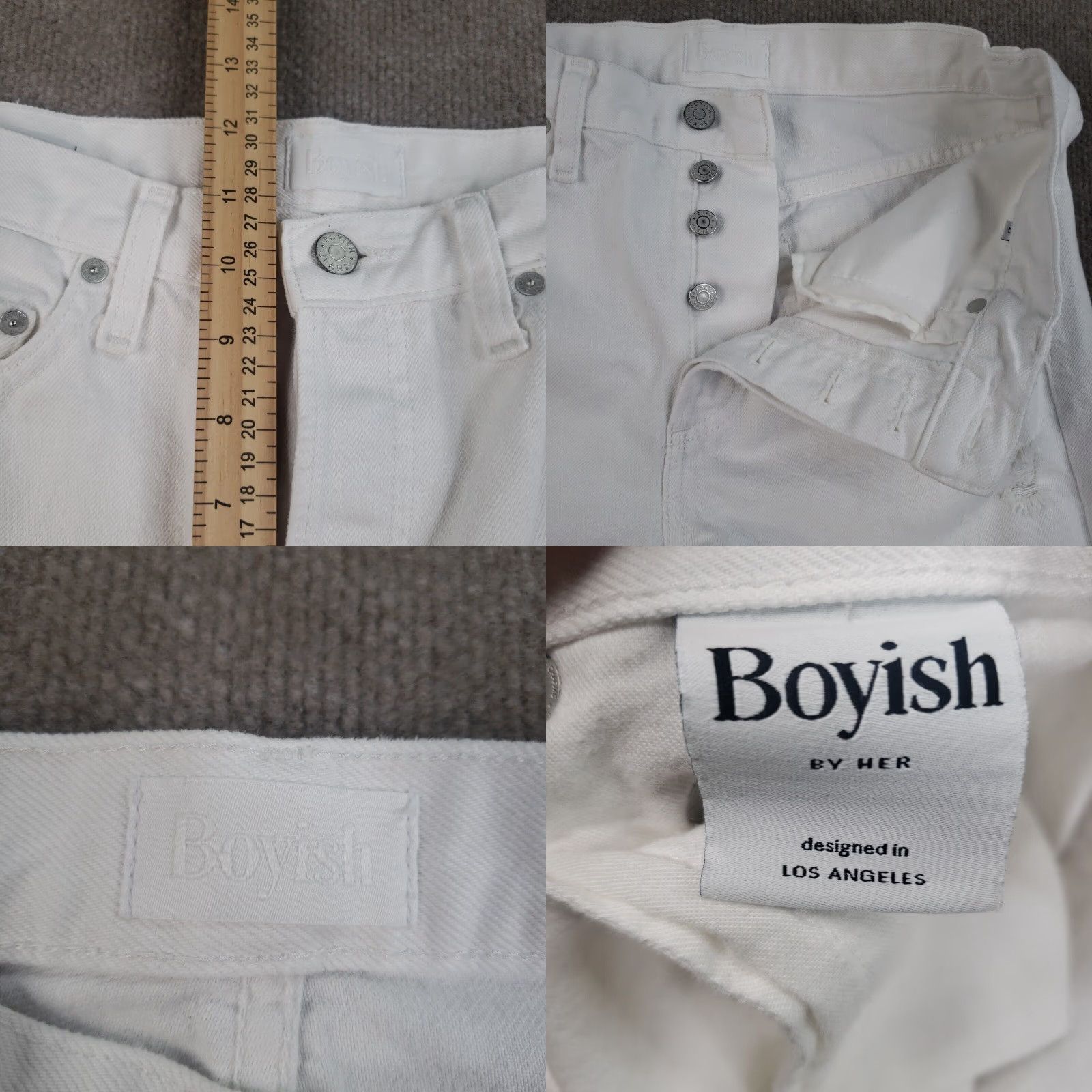 Boyish Boyish High-Rise Distressed Ankle Jeans Womens Size 2 Blue Cotton Size 26" / US 2 / IT 38 - 8 Thumbnail