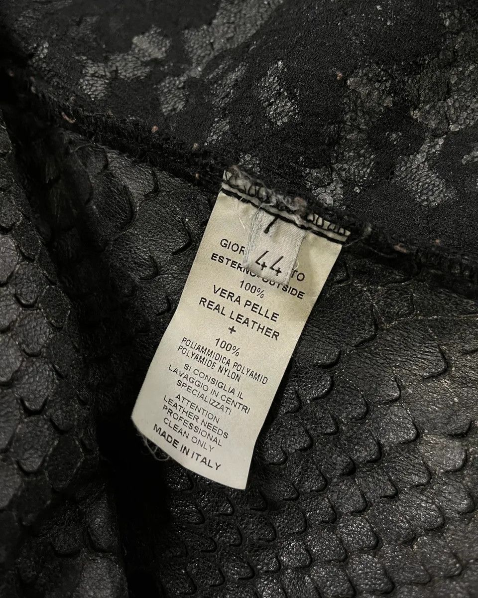 Giorgio Brato Giorgio Brato Grey Leather Snakeskin Effect Blazer Jacket Size M / US 6-8 / IT 42-44 - 11 Thumbnail