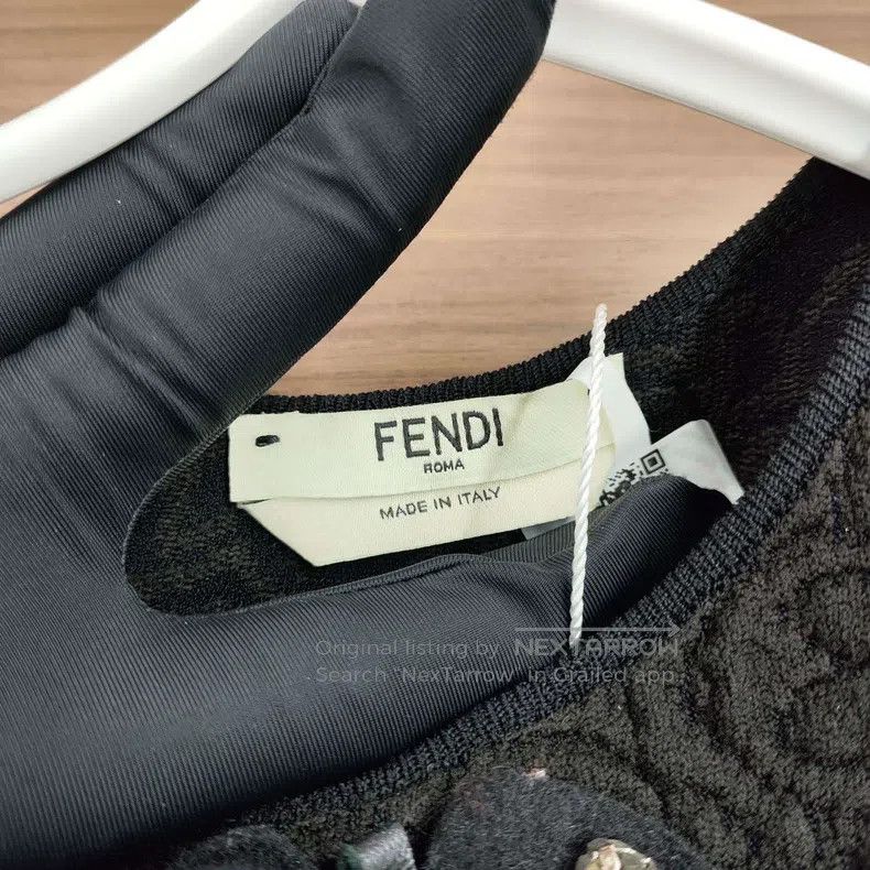 Fendi Fendi Solid cotton dress, black Size XS / US 0-2 / IT 36-38 - 4 Thumbnail
