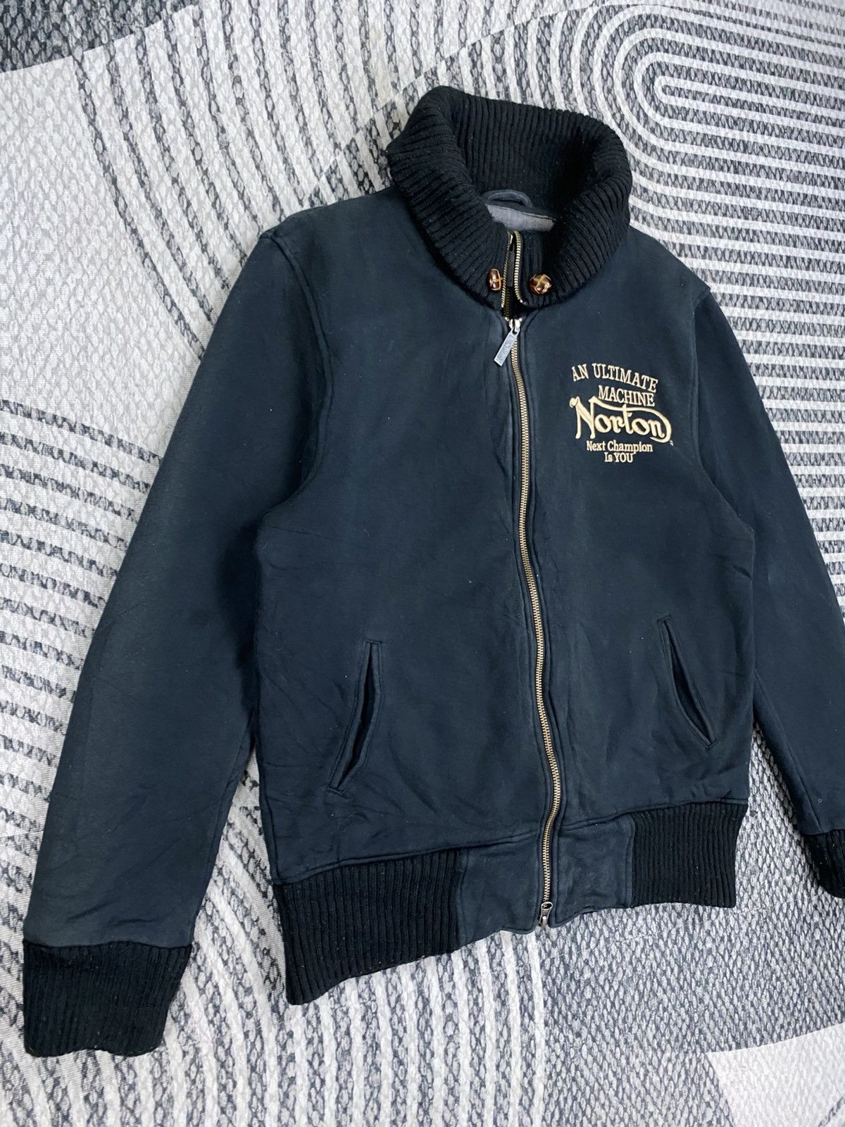 Norton Vintage Norton Detachable Ribbed Cuffs Zipper Jacket Size US M / EU 48-50 / 2 - 3 Thumbnail