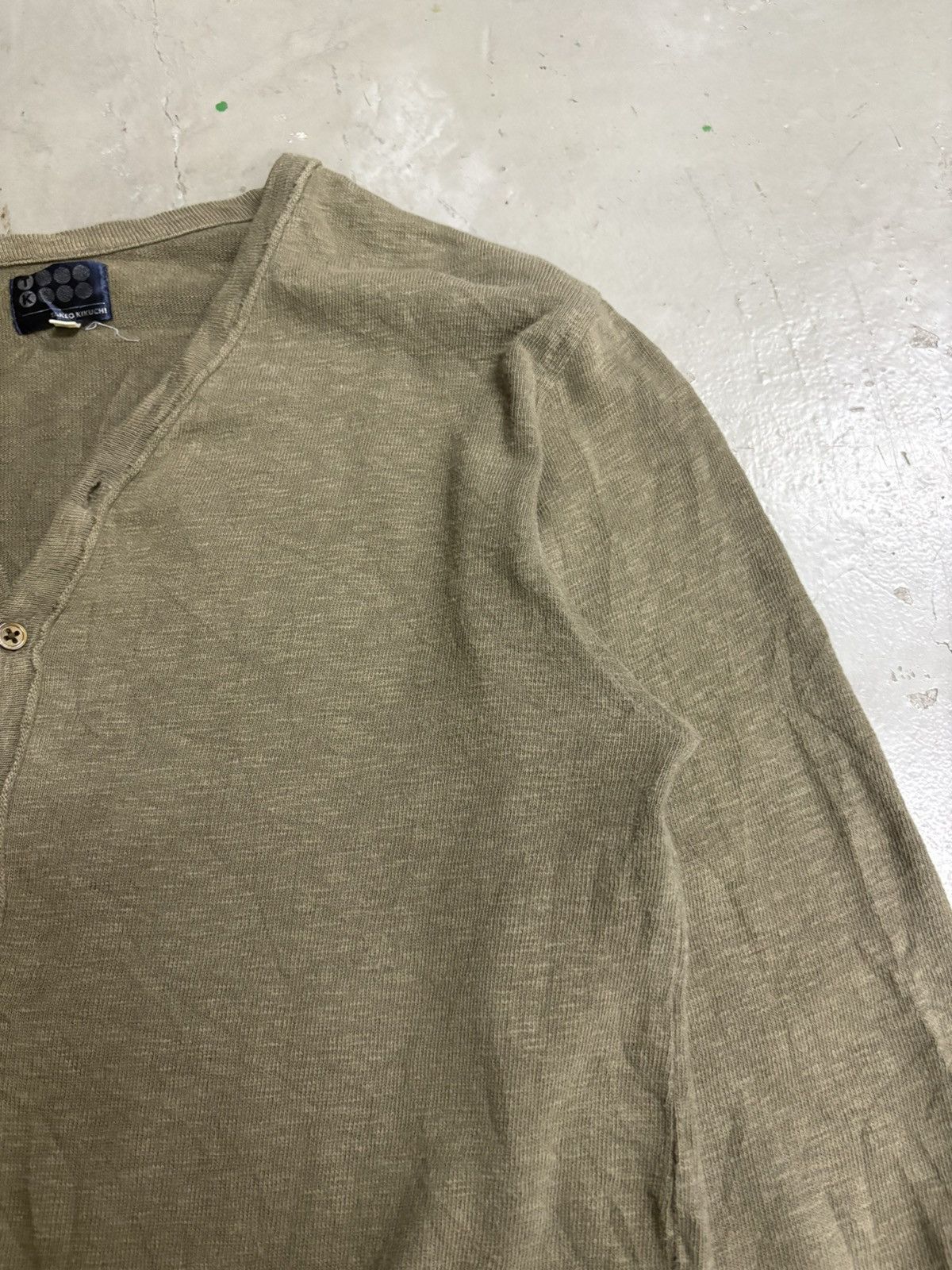 Greg Lauren Olive Green LS Henley Inspired by Greg Lauren Size US M / EU 48-50 / 2 - 8 Thumbnail