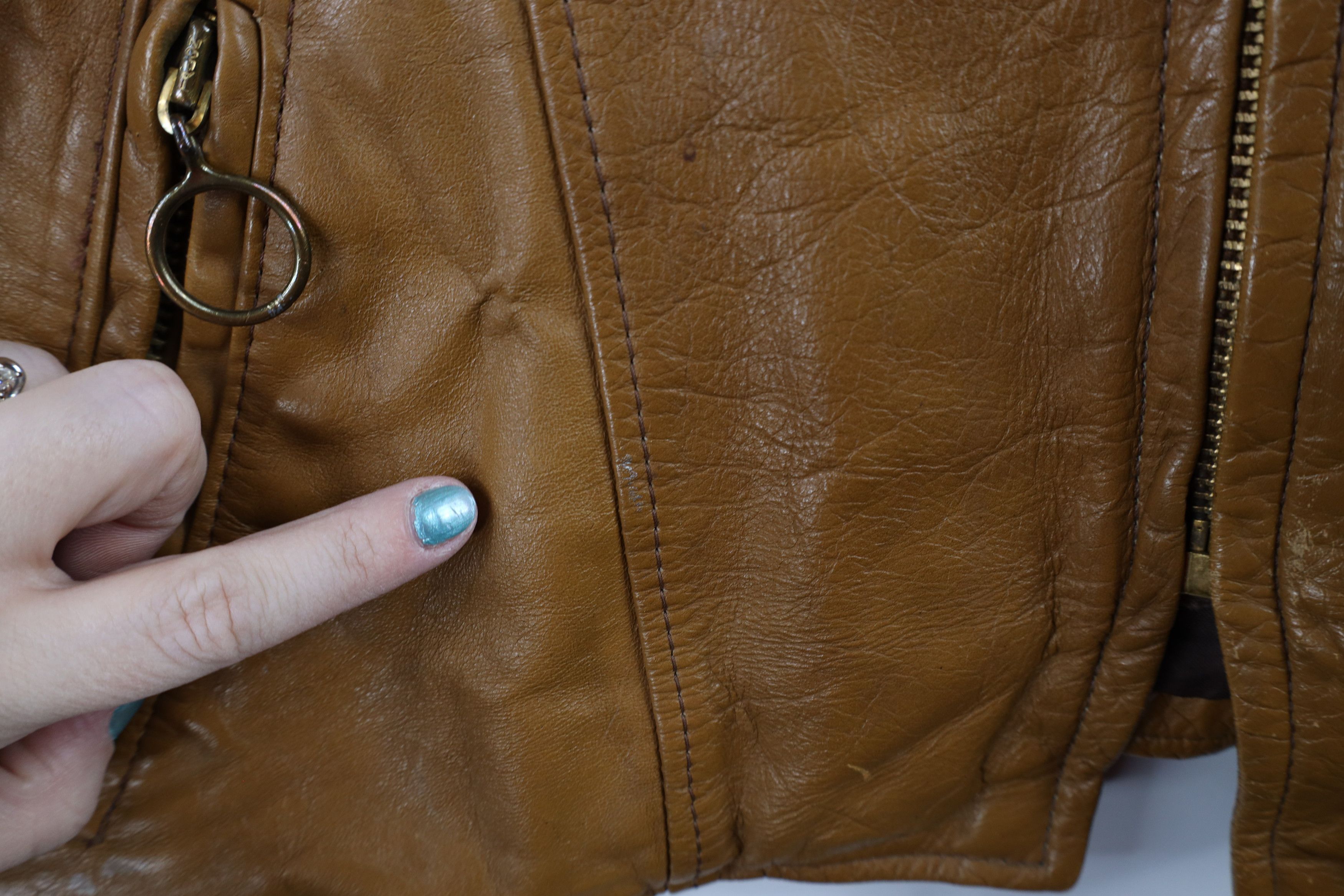 Vintage Vintage 50s Brooks Leather Cafe Racer Bomber Jacket USA Size US L / EU 52-54 / 3 - 6 Thumbnail
