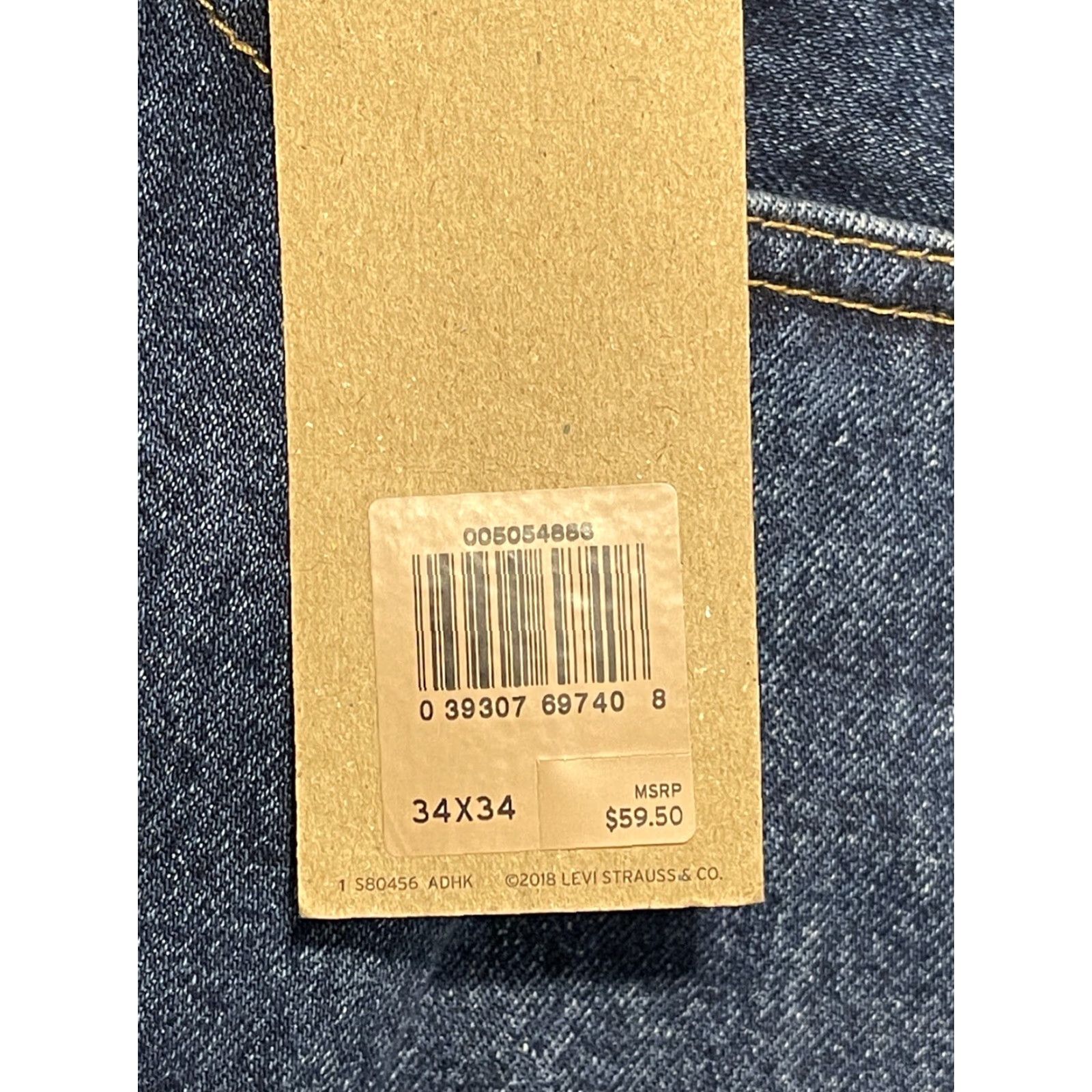 Levi's VINTAGE Levis 505 Jeans 34 X 34 Mens Regular Fit Straight Leg Extra Room In Thigh NWT blue denim 100% cotton Mens Jeans Regular 34x34 Size US 34 / EU 50 - 3 Thumbnail