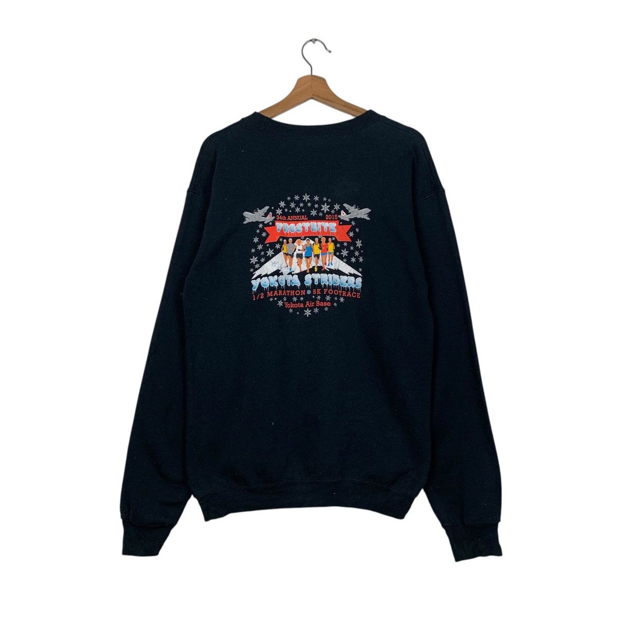 Japanese Brand FROSTBITE YOKOTA STRIDERS Marathon Sweatshirts #1705-C76 Size US S / EU 44-46 / 1 - 1 Thumbnail
