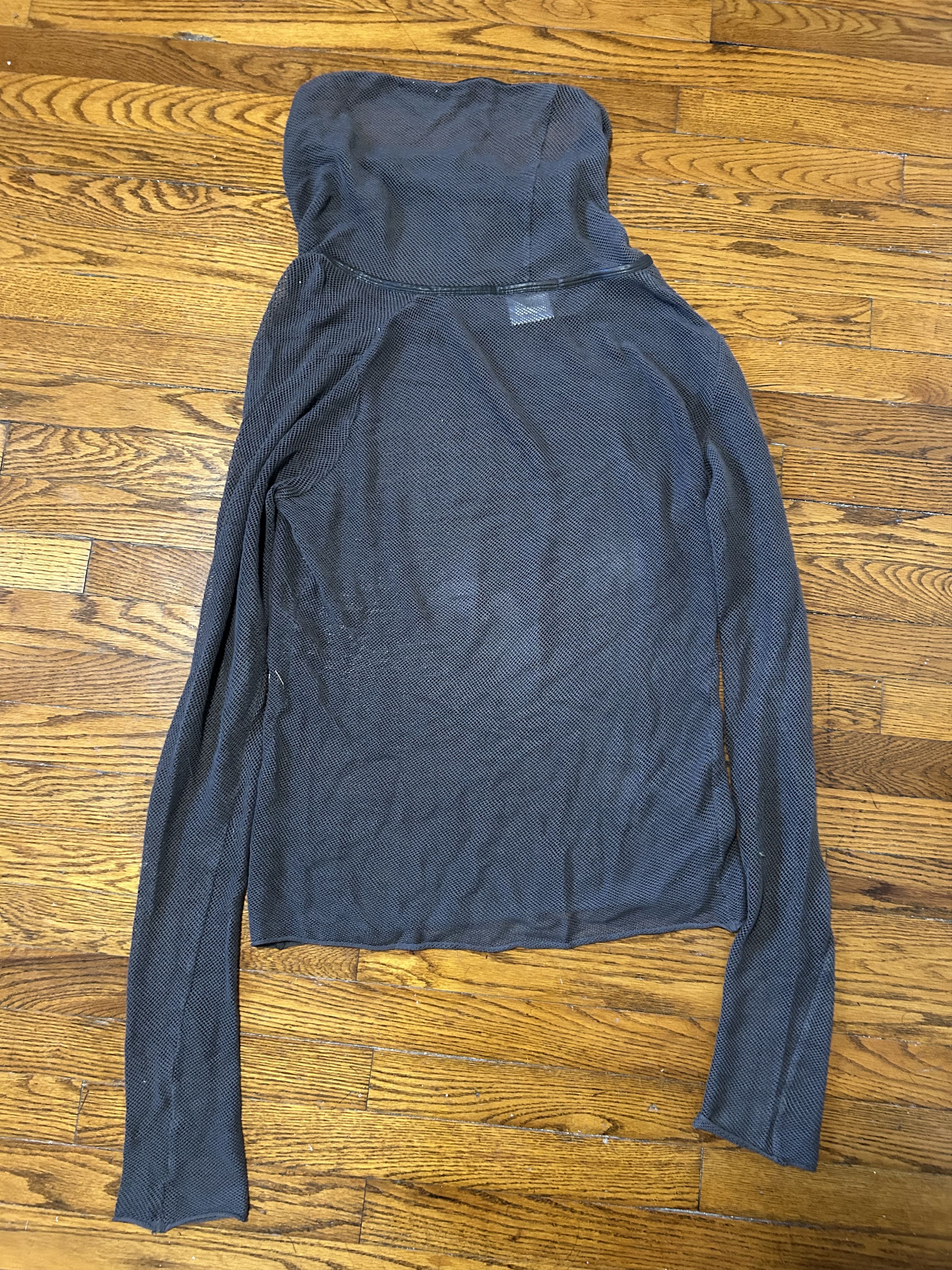 Julius Julius AW/08 Cottont Giza Mesh/Leather Hoodie Size US M / EU 48-50 / 2 - 3 Thumbnail