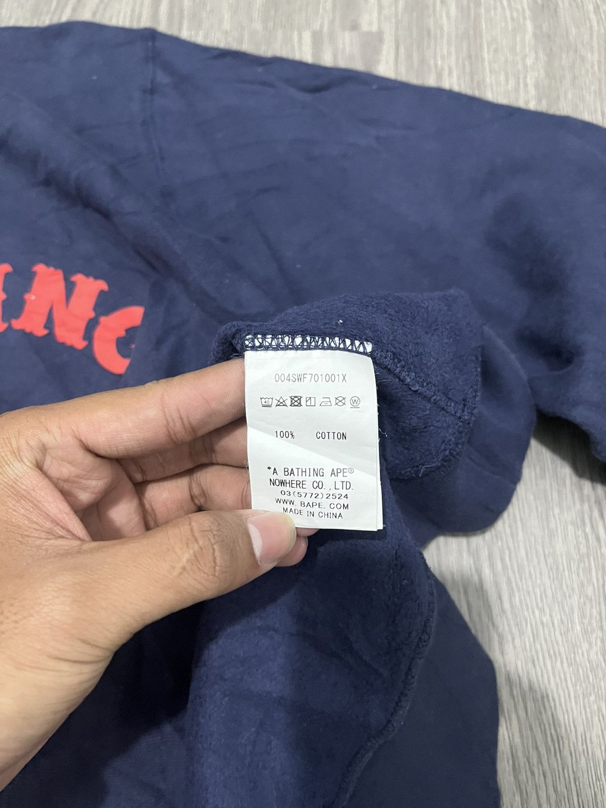 Bape A Bathing Ape logo College Crewneck Size US M / EU 48-50 / 2 - 7 Thumbnail