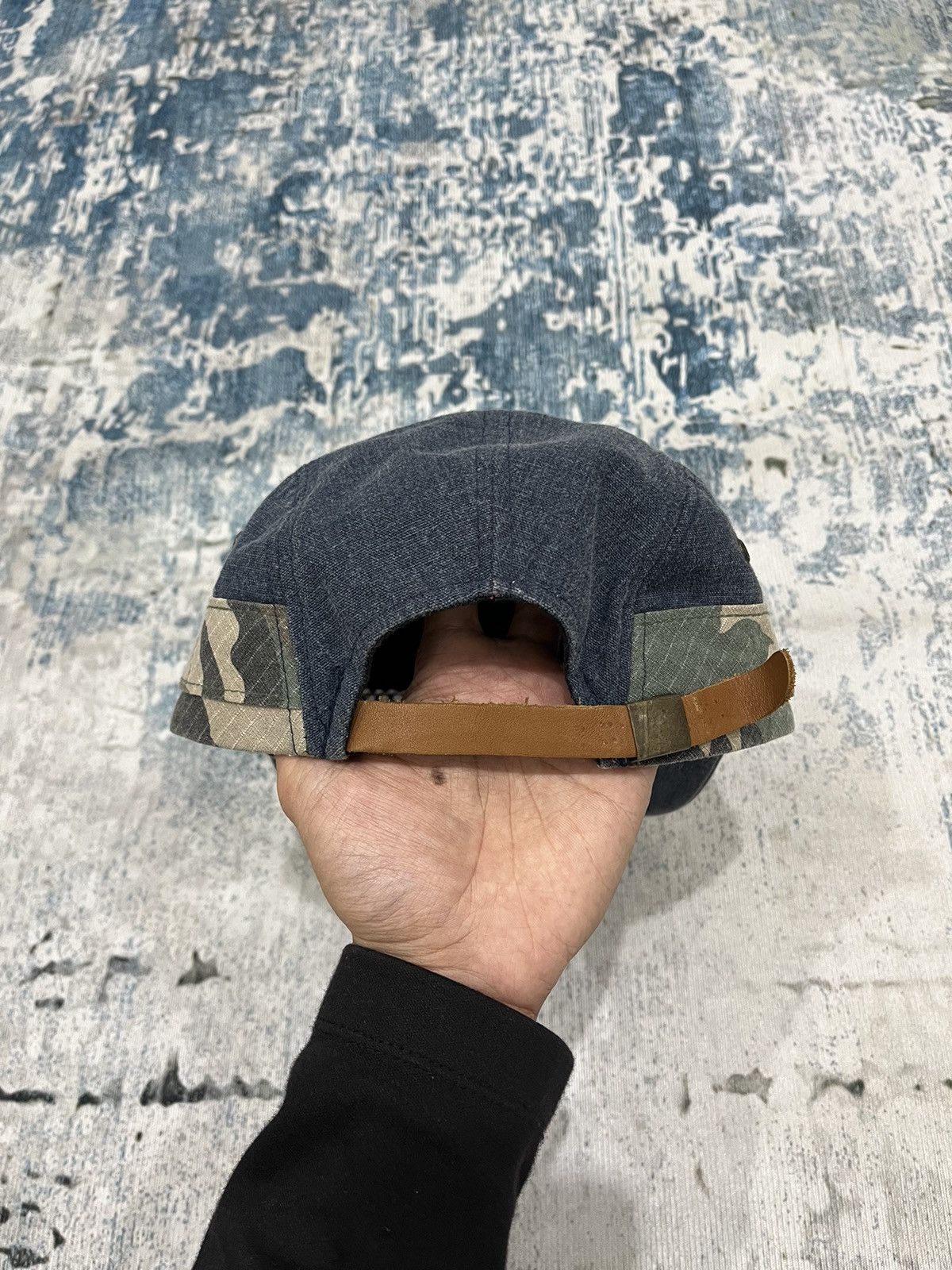Hysteric Glamour × Japanese Brand 2000s Hysteric Glamour Pacthes Leather Strap Hat cap Size ONE SIZE - 4 Thumbnail