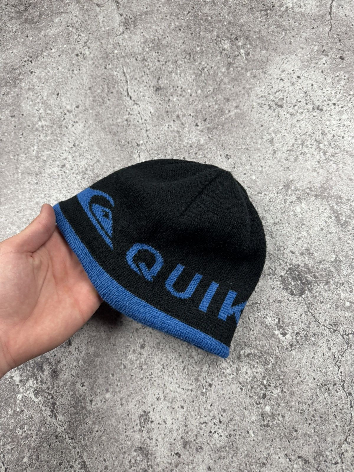 Quiksilver Vintage Beanie Hat Quicksilver Y2K Navy design Jnco Rap Size ONE SIZE - 3 Thumbnail
