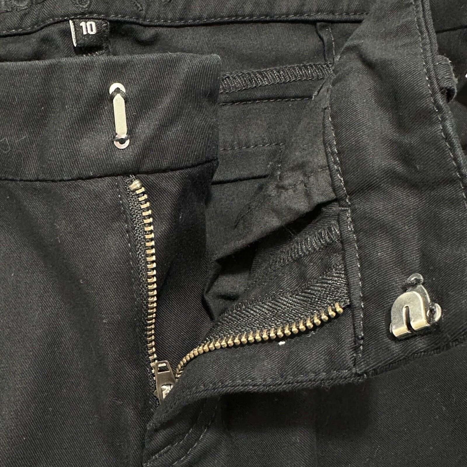 Other Kut From The Kloth 10 Black Straight Mid Rise Chino Pants Size 32" / US 10 / IT 46 - 4 Thumbnail