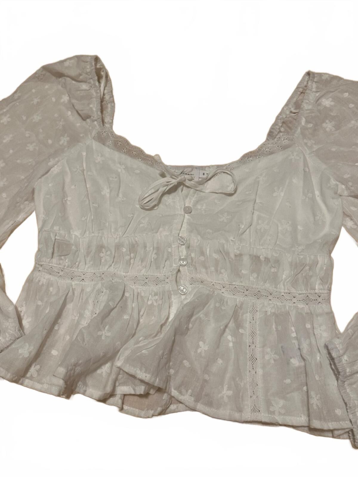 Other NWOT Embroidered Long Sleeve Peplum Top Size S / US 4 / IT 40 - 8 Thumbnail