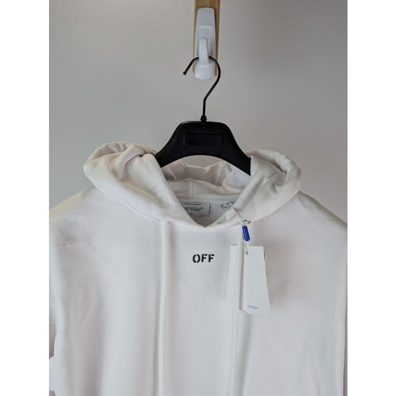 Off-White o1rshd1 Arrow Skate Hoodie in White / Black Size US M / EU 48-50 / 2 - 8 Thumbnail