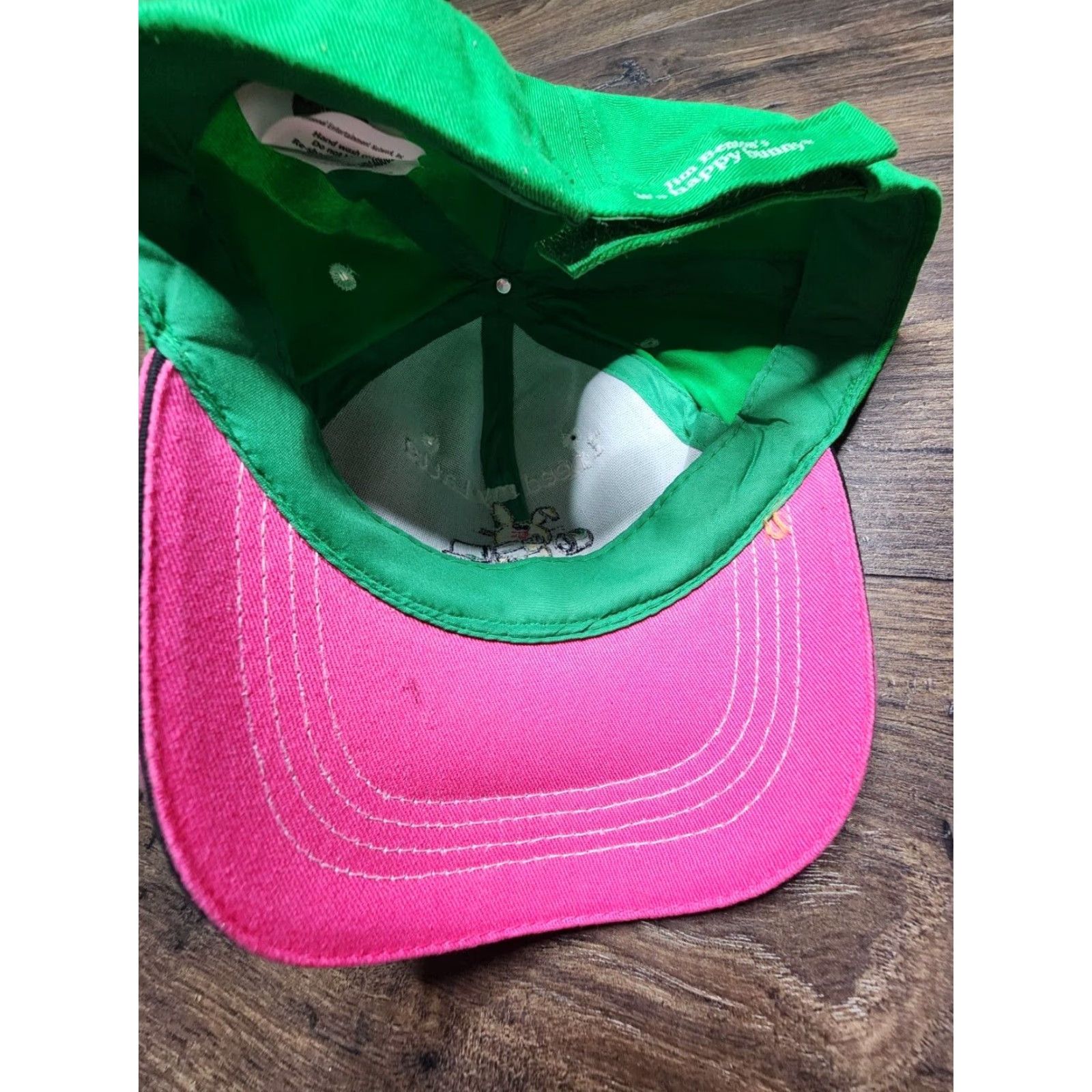 Vintage VINTAGE 90s Happy Bunny Adjustable Baseball Cap Green Unisex Adults Size ONE SIZE - 3 Thumbnail
