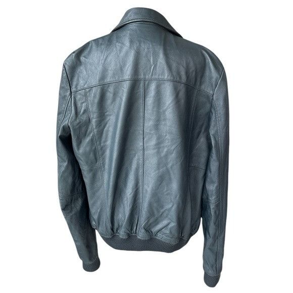 7Diamonds 7 Diamonds 100% Leather Bomber Jacket Slate Blue Men’s M Size US M / EU 48-50 / 2 - 3 Thumbnail