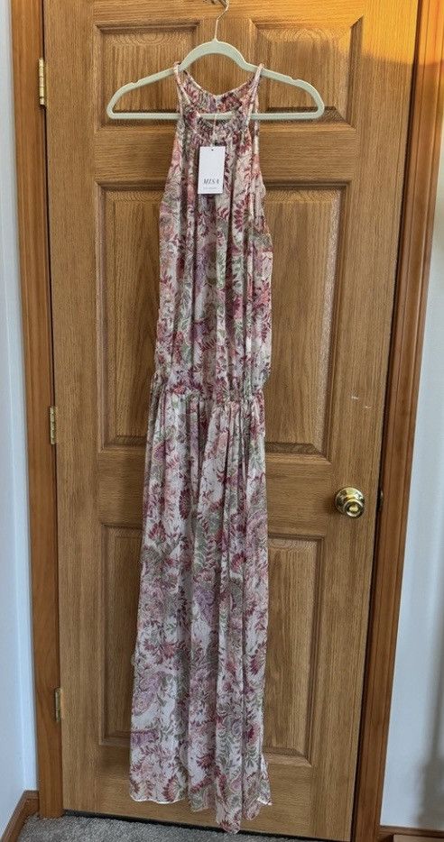 MISA Los Angeles NWT Misa Los Angeles Angelina Chiffon Maxi Dress Rainbow Size M / US 6-8 / IT 42-44 - 3 Thumbnail
