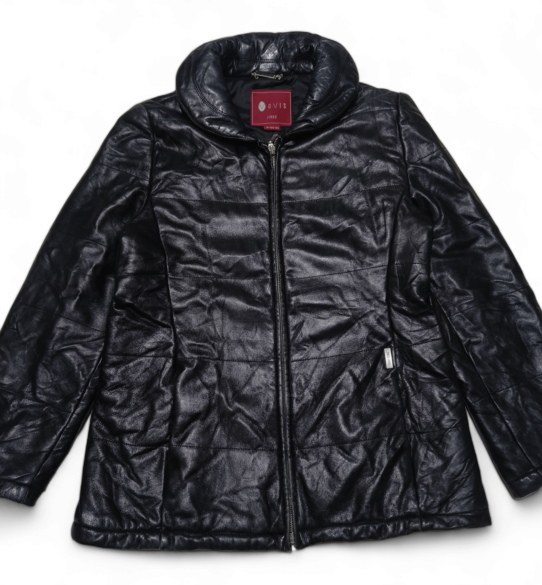 Vintage Vintage Women's JINDO OVIS Black Genuine Leather Coat Jacket Size M / US 6-8 / IT 42-44 - 2 Thumbnail