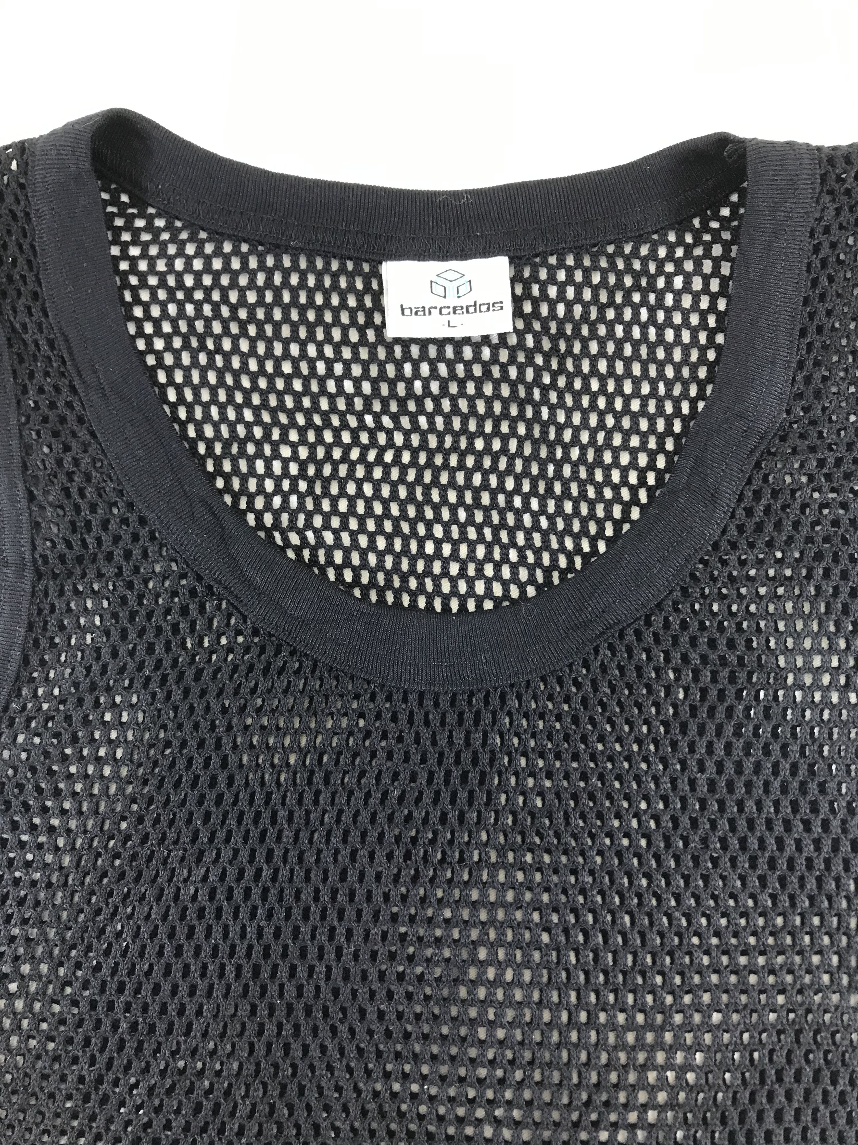 Japanese Brand Vintage Mesh Barcedos Black Tank Top Size US L / EU 52-54 / 3 - 3 Thumbnail