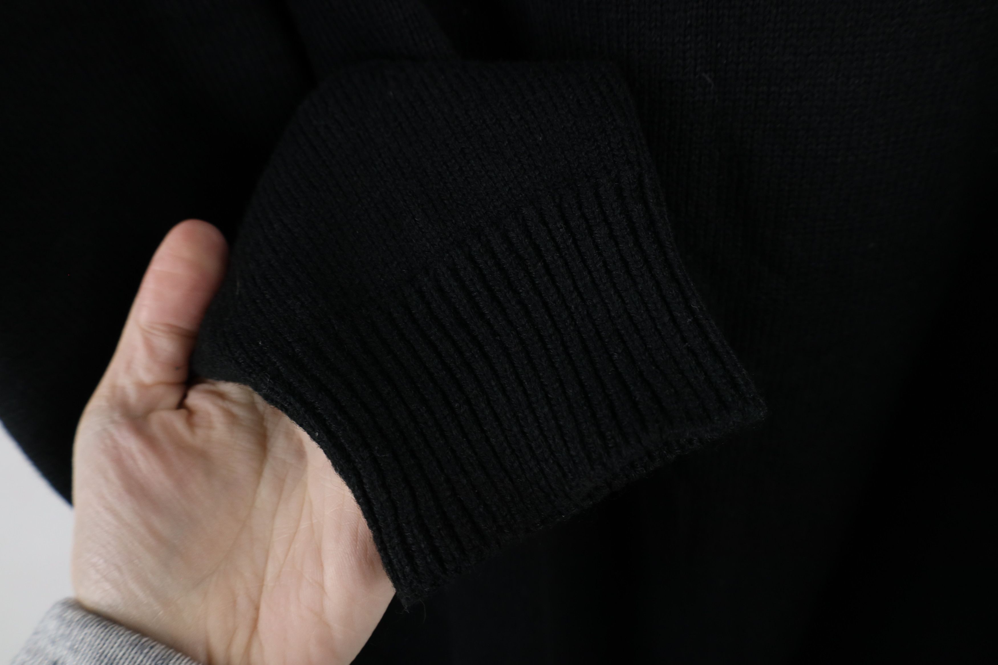 Vintage Vintage 90s Streetwear Baggy Mock Neck Knit Sweater Black Size US XXL / EU 58 / 5 - 7 Thumbnail