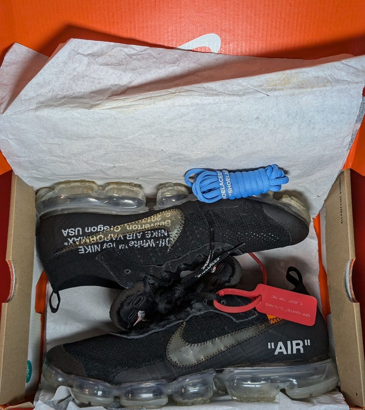 Nike × Off-White Size 11.5 - Nike Off-White x Air VaporMax Part 2 Size US 11.5 / EU 44-45 - 9 Thumbnail
