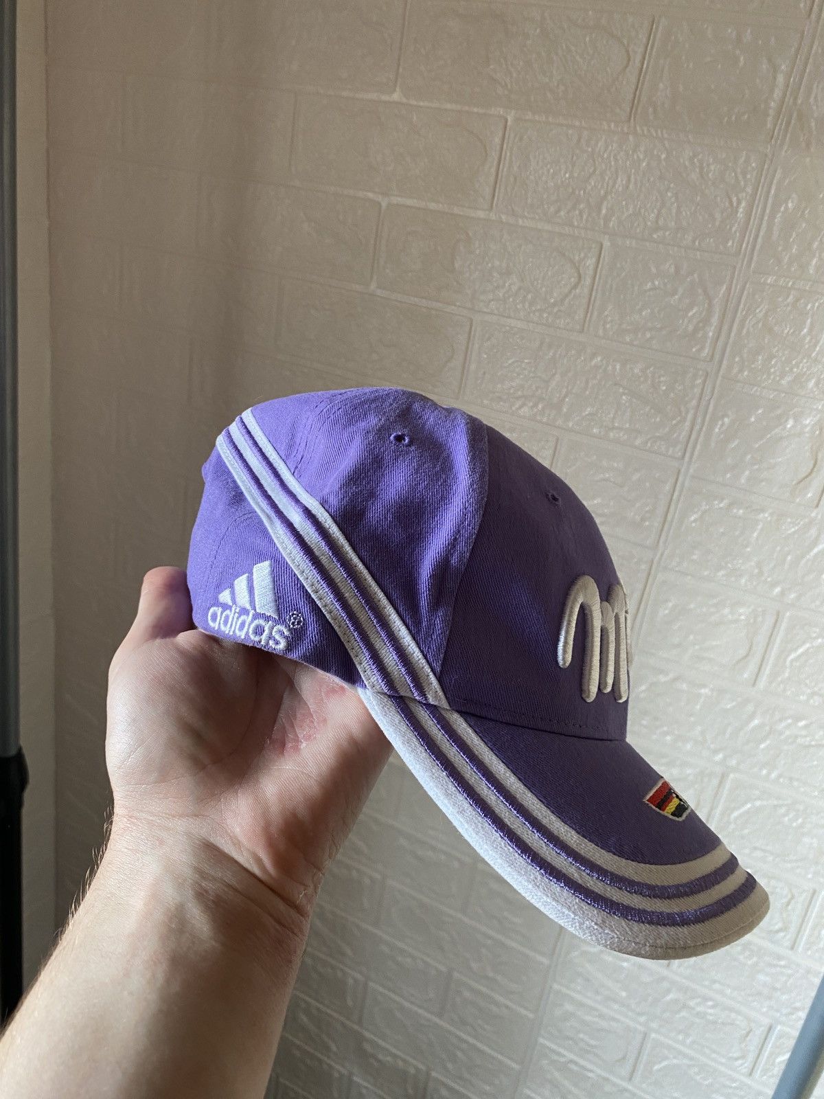 Vintage Vintage Adidas Milka Martin Schmitt Rare Racing Cap DSV Size ONE SIZE - 3 Thumbnail