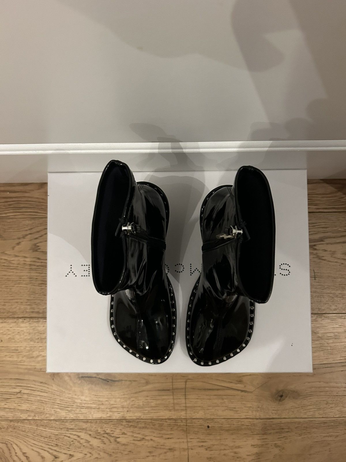 Stella McCartney Ryder Lacquered Stiletto Ankle Boots Size US 11 / IT 41 - 4 Thumbnail