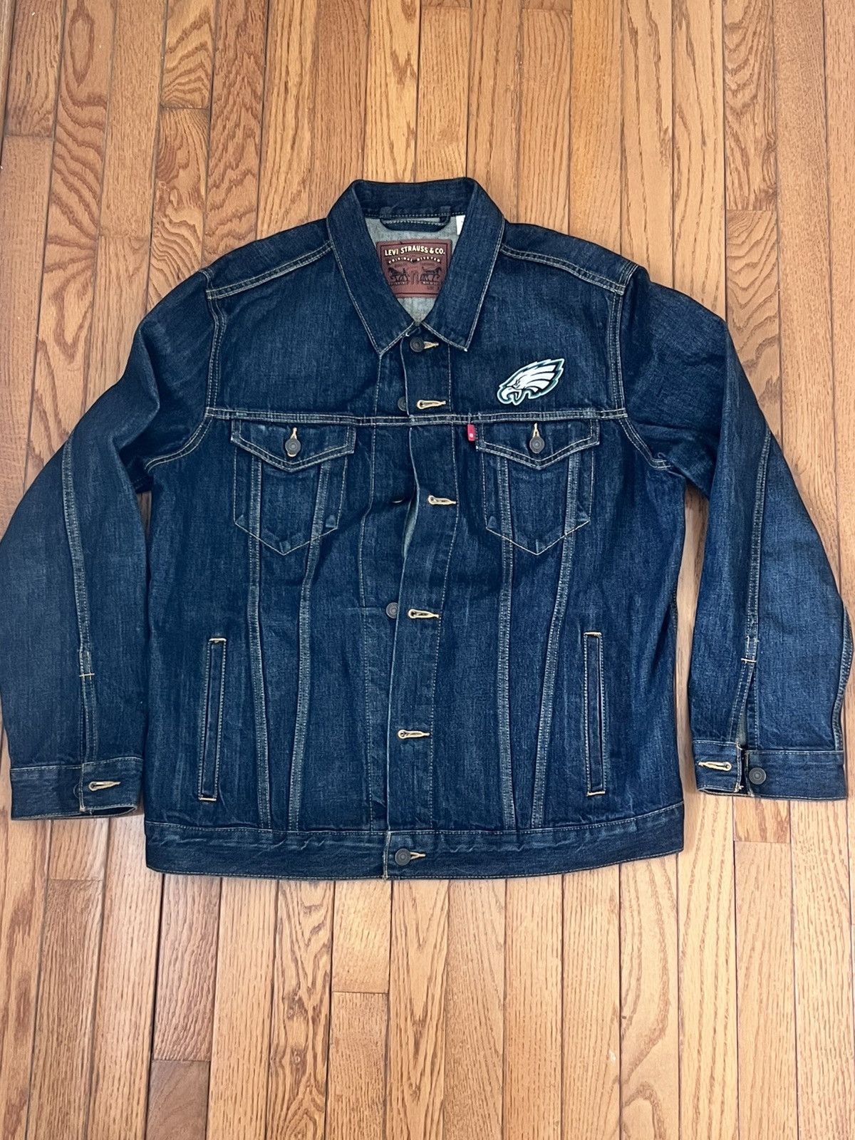 Levi's Vintage Levi’s Philadelphia Eagles Denim Jacket Size US L / EU 52-54 / 3 - 5 Thumbnail