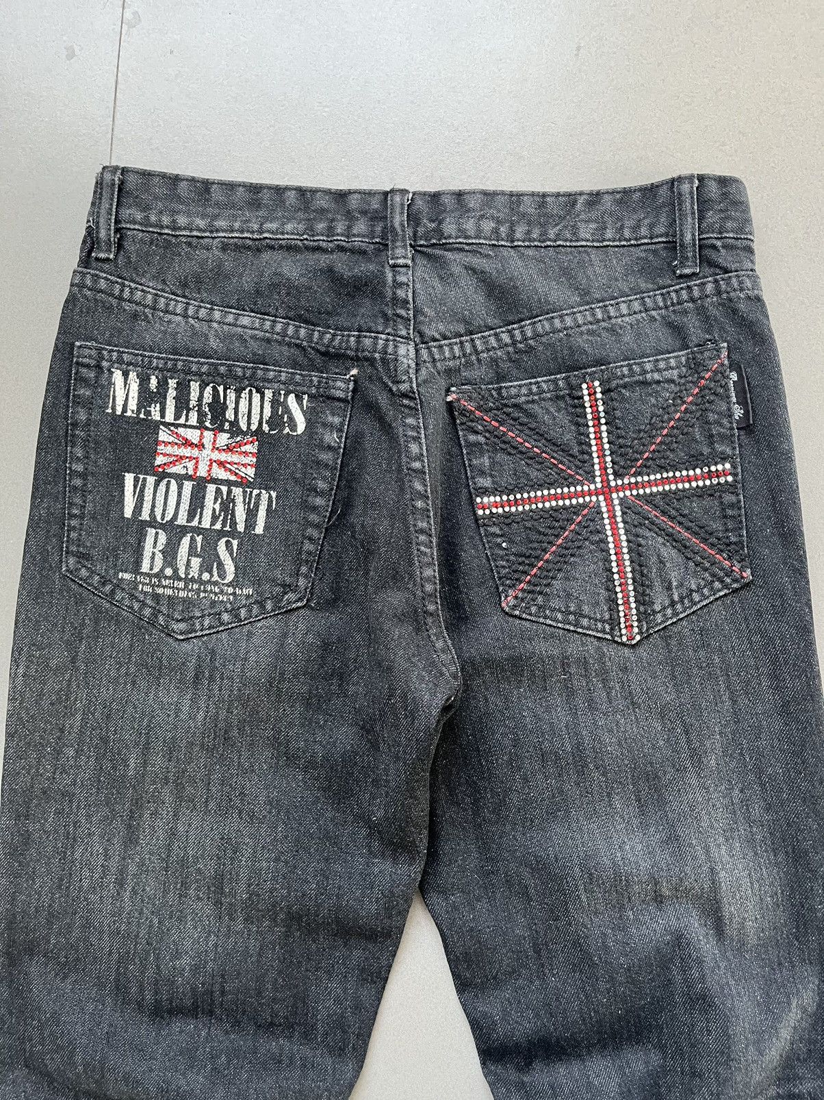 14th Addiction BERNINGS SHO SEDITIONARIES POEM DISTRESSED PUNK STYLE DENIM Size US 32 / EU 48 - 6 Thumbnail
