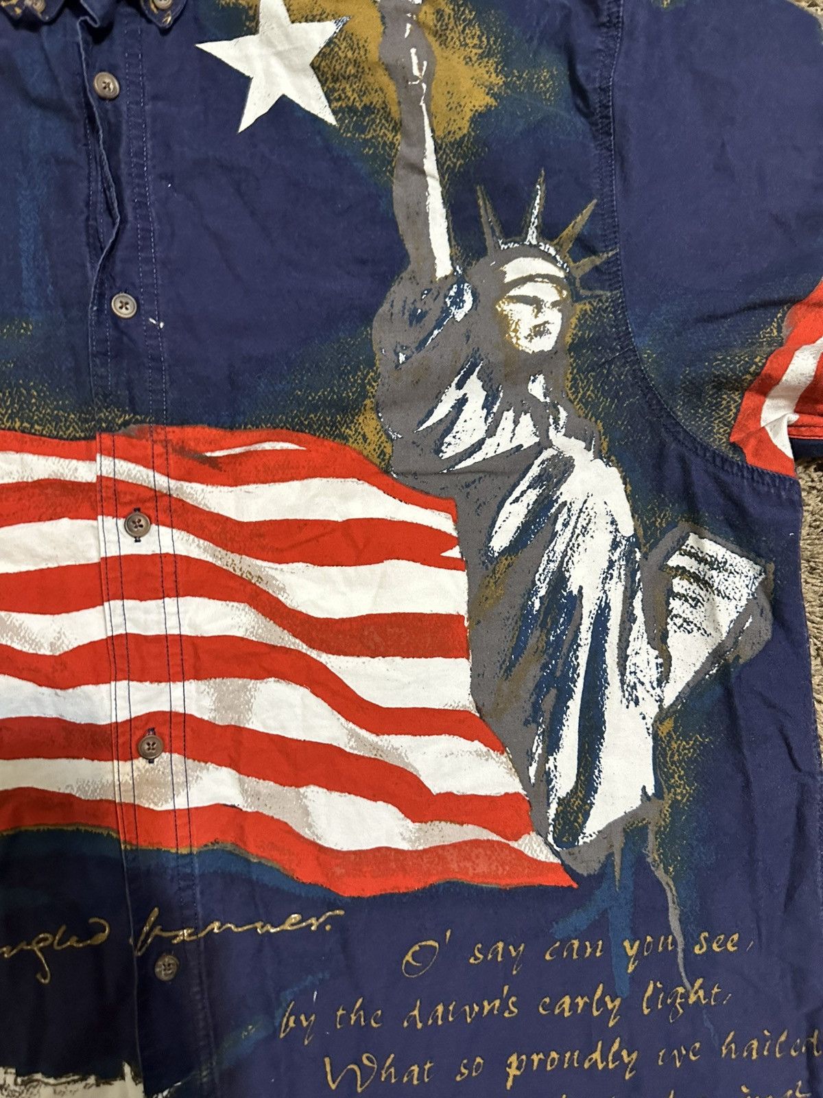 Nike × Vintage Vintage 4th of July statute of liberty shirt 00s size XL Size US L / EU 52-54 / 3 - 2 Thumbnail