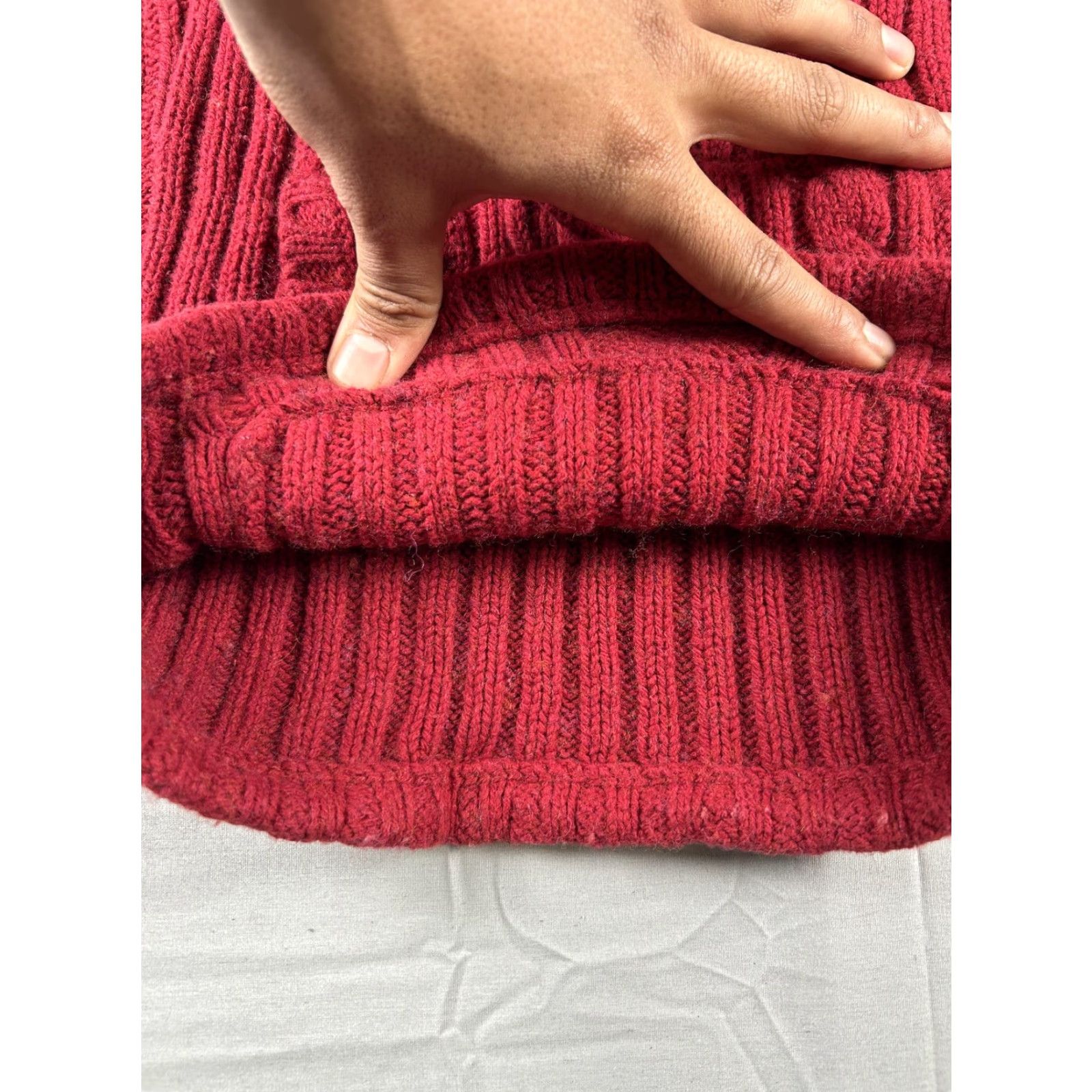 Abercrombie & Fitch VINTAGE Abercrombie & Fitch Sweater Womens XL Hooded Knit Pullover Red Size XL / US 12-14 / IT 48-50 - 5 Thumbnail