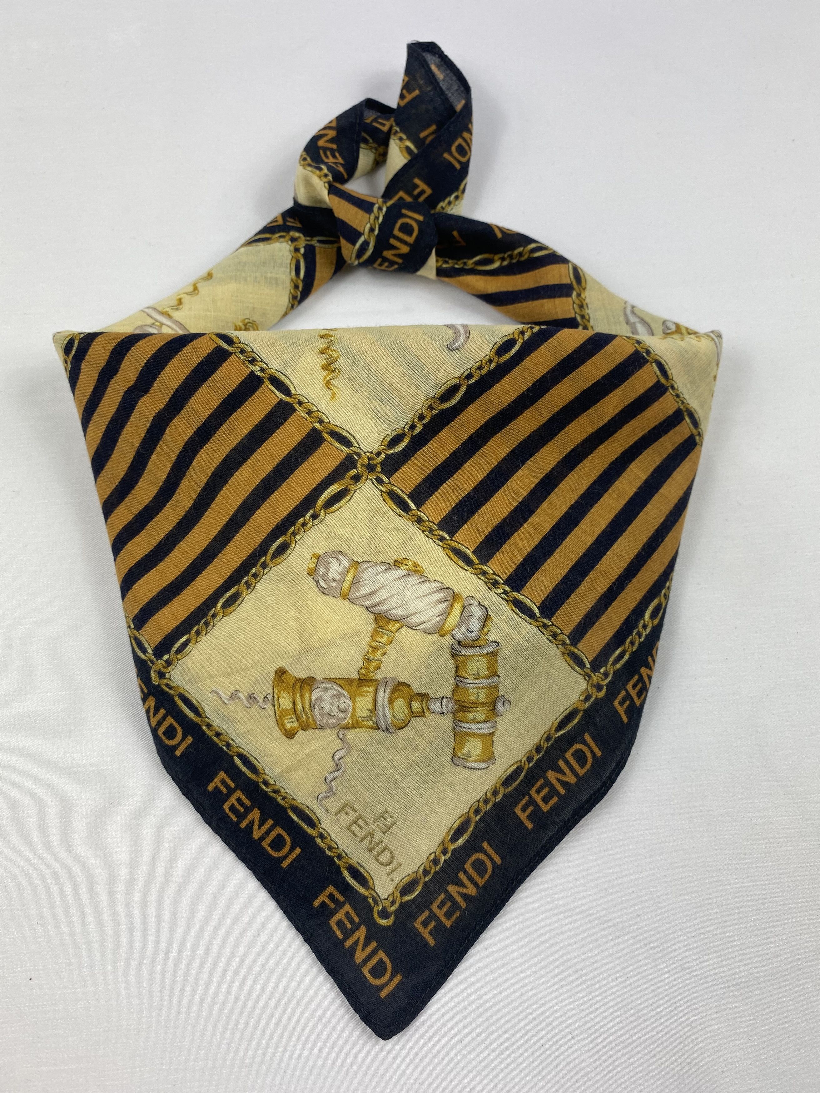 Vintage Fendi Handkerchief / Bandana / Neckerchief A1096 Size ONE SIZE - 1 Thumbnail