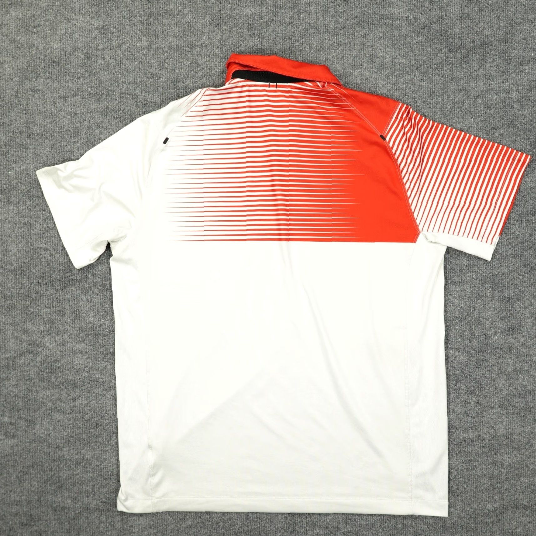 Nike Nike Golf Polo Shirt Mens XL White Red Gradient Stripe Dri-FIT Swoosh Stretch Size US XL / EU 56 / 4 - 5 Thumbnail