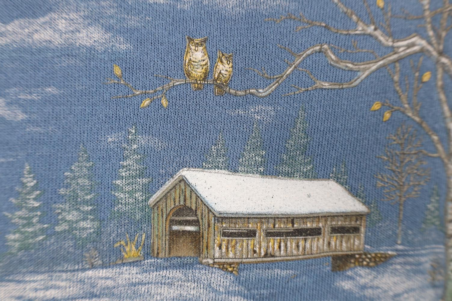 Vintage Vintage 90s Streetwear Country Owl Snow Sweatshirt USA Size XL / US 12-14 / IT 48-50 - 5 Thumbnail